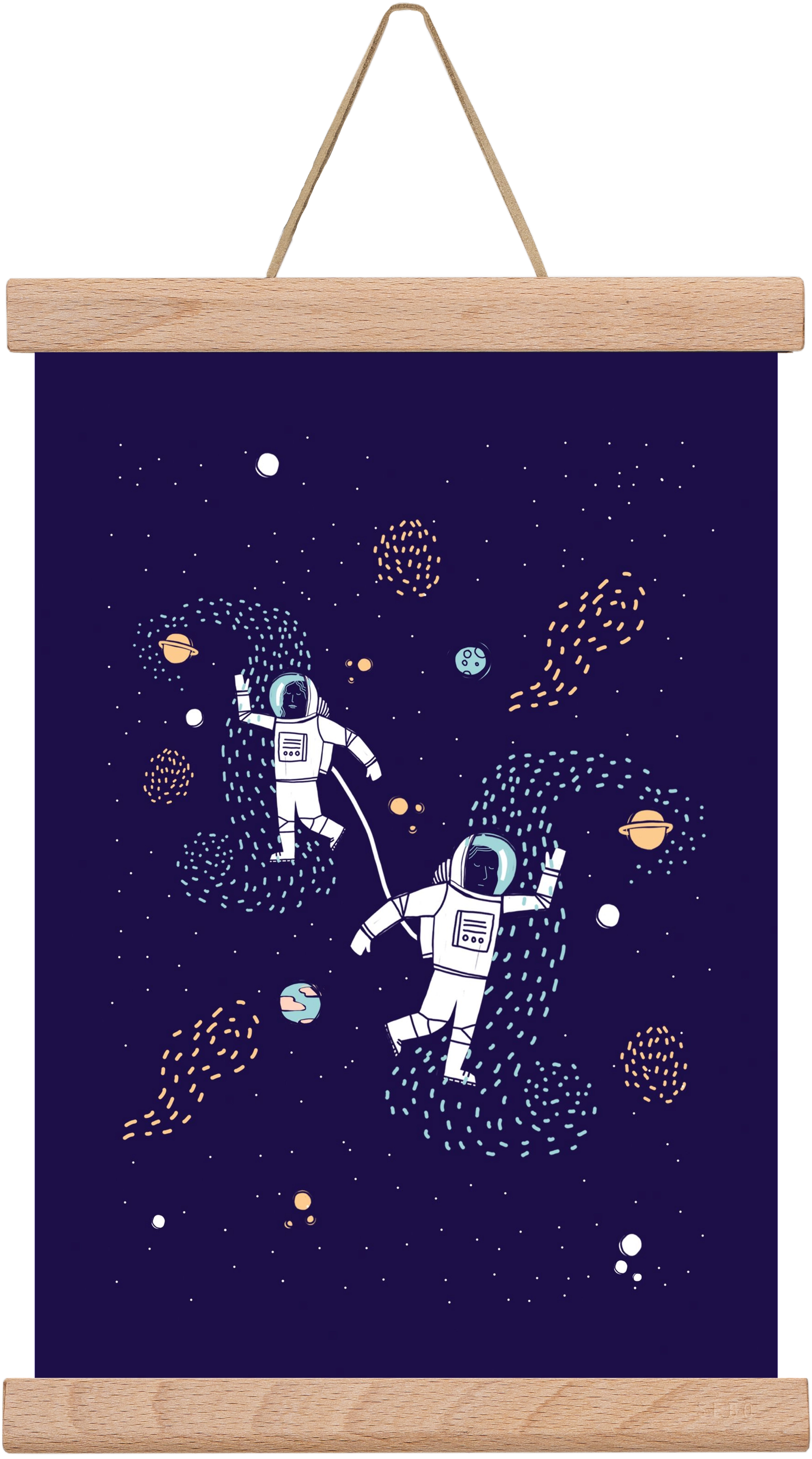 Space love, 20x30 cm (20x30 cm), Tölgy akasztó