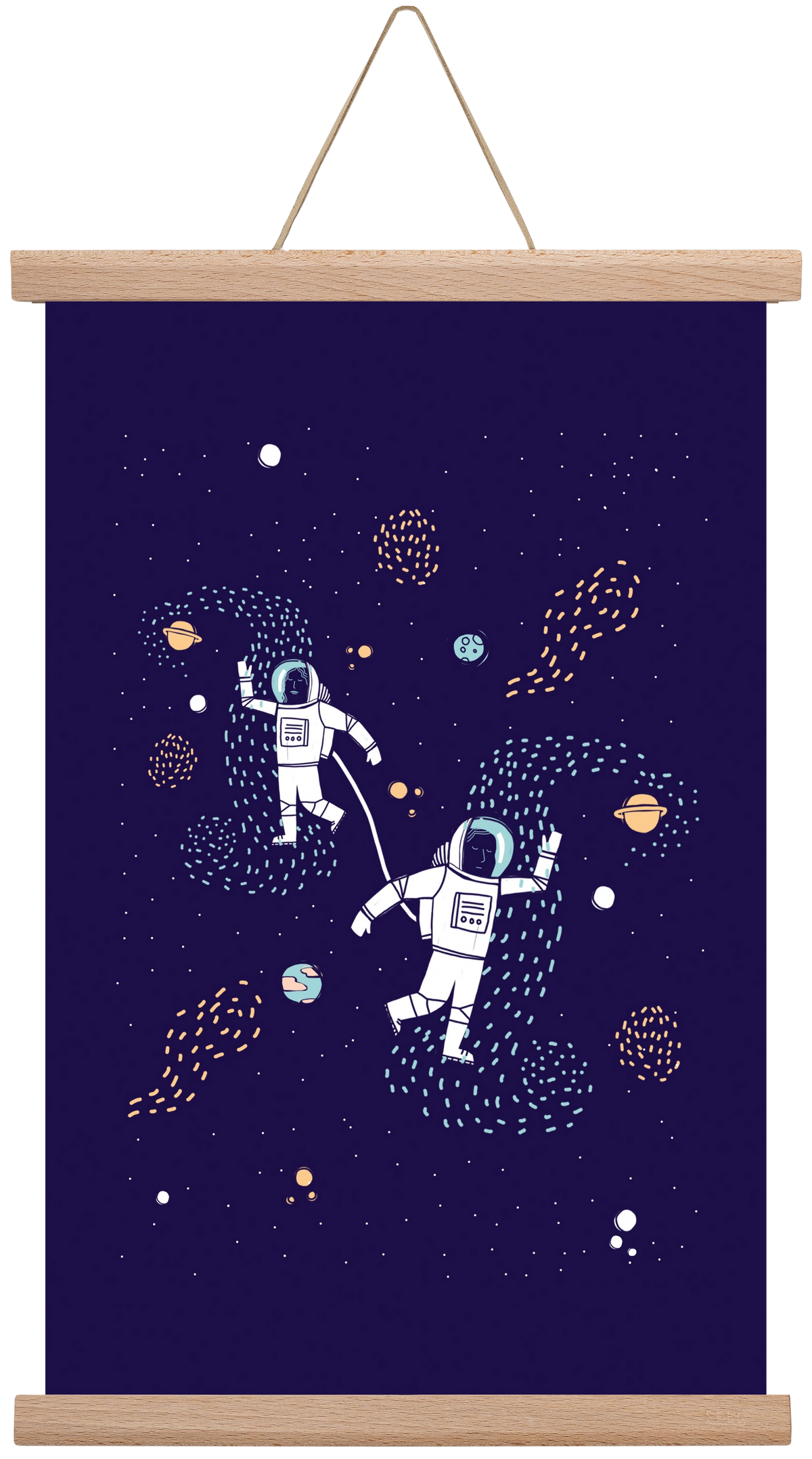 Space love, 30x45 cm (30x45 cm), Tölgy akasztó