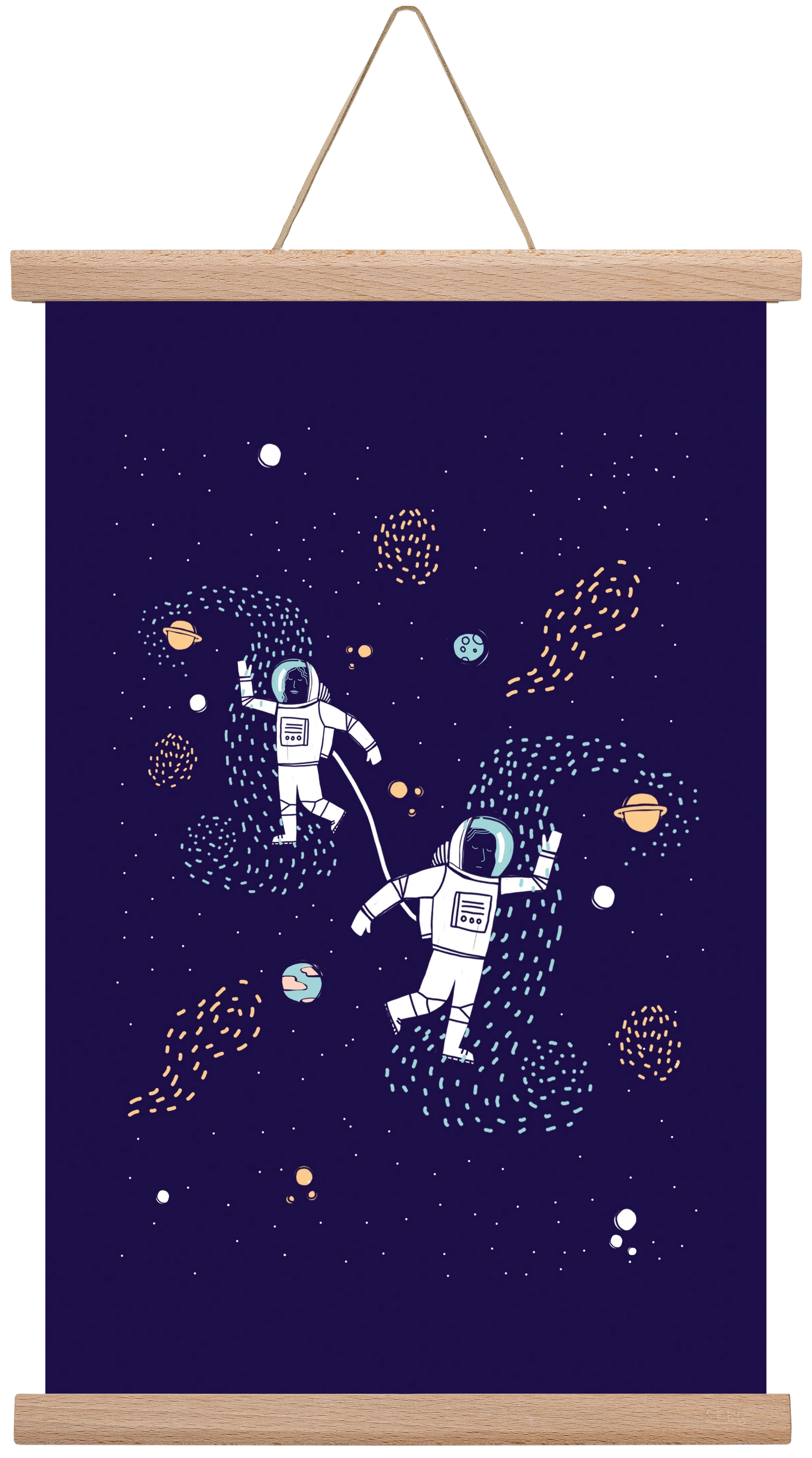 Space love, 30x45 cm (30x45 cm), Tölgy akasztó