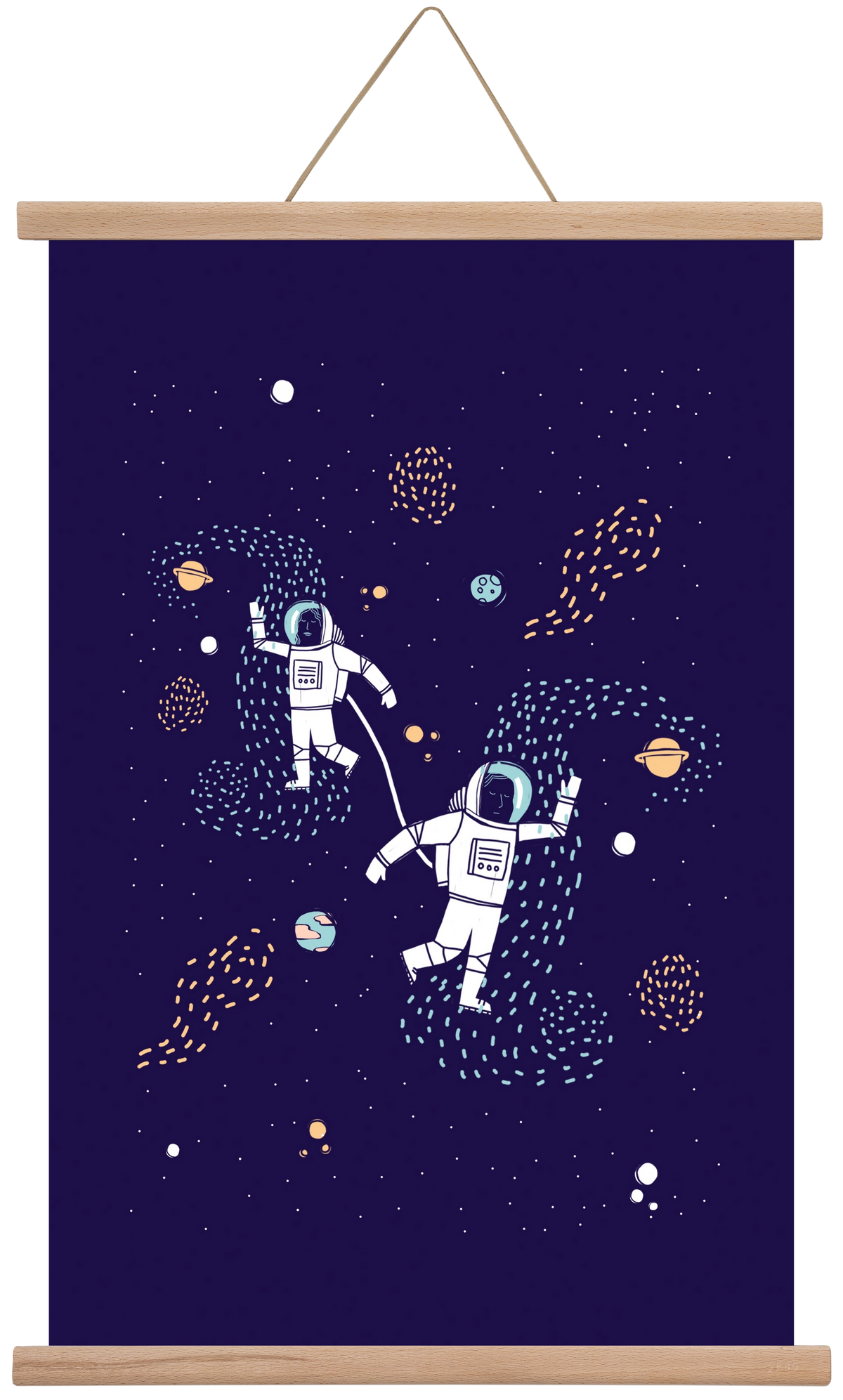 Space love, 40x60 cm (40x60 cm), Tölgy akasztó