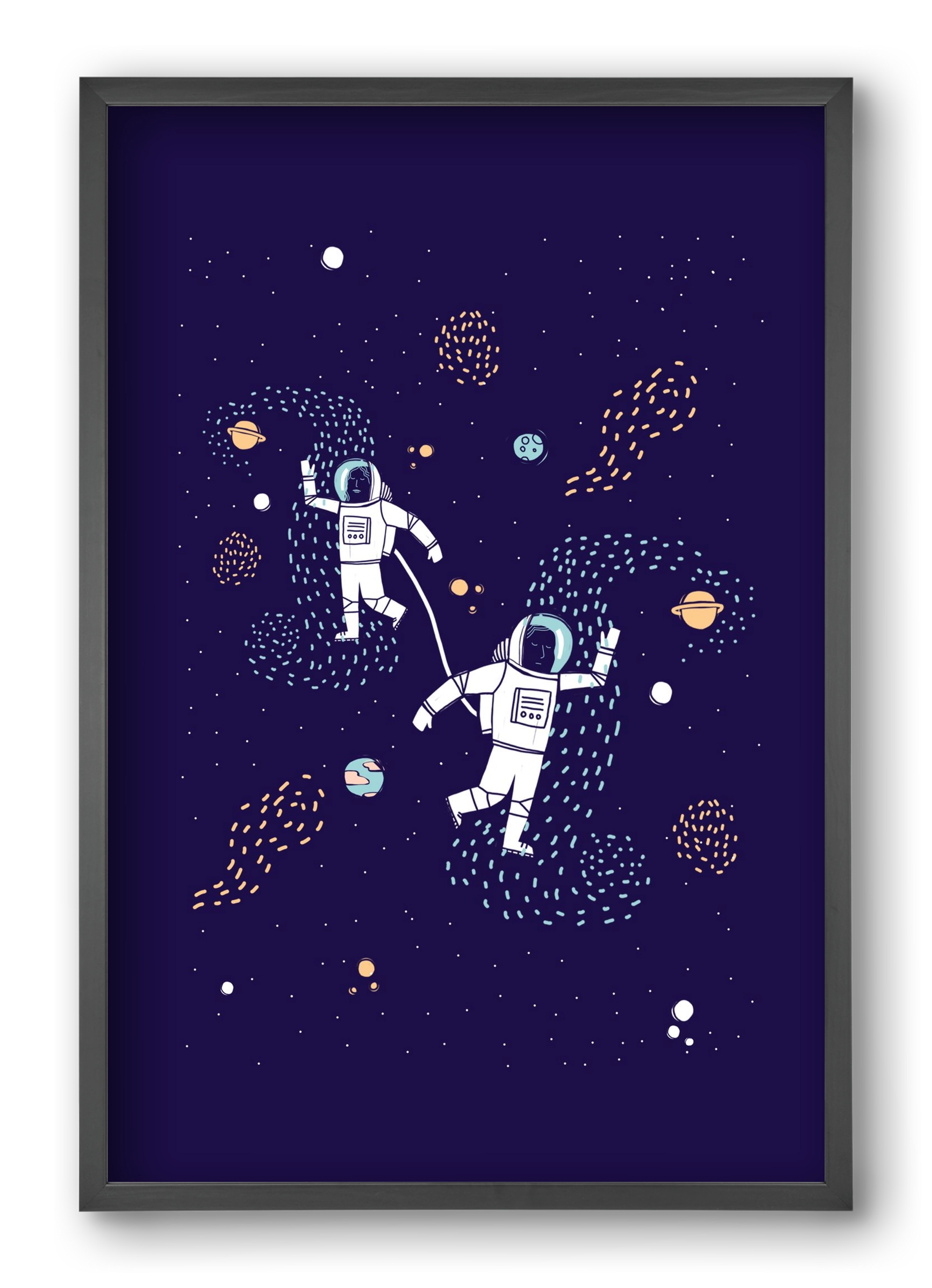 Space love, 40x60 cm (40x60 cm), Fekete keret