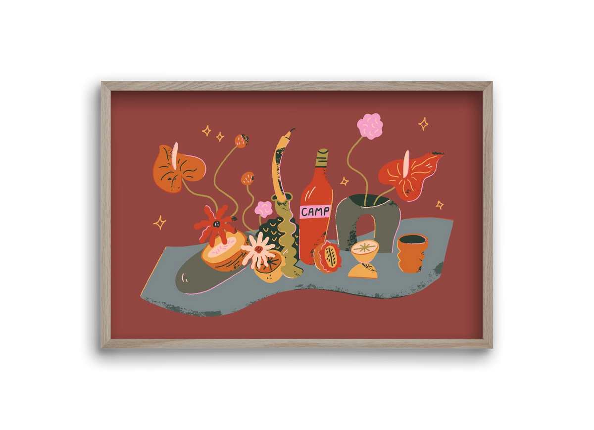 Stillife, 30x20 cm (30x20 cm), Tölgy keret