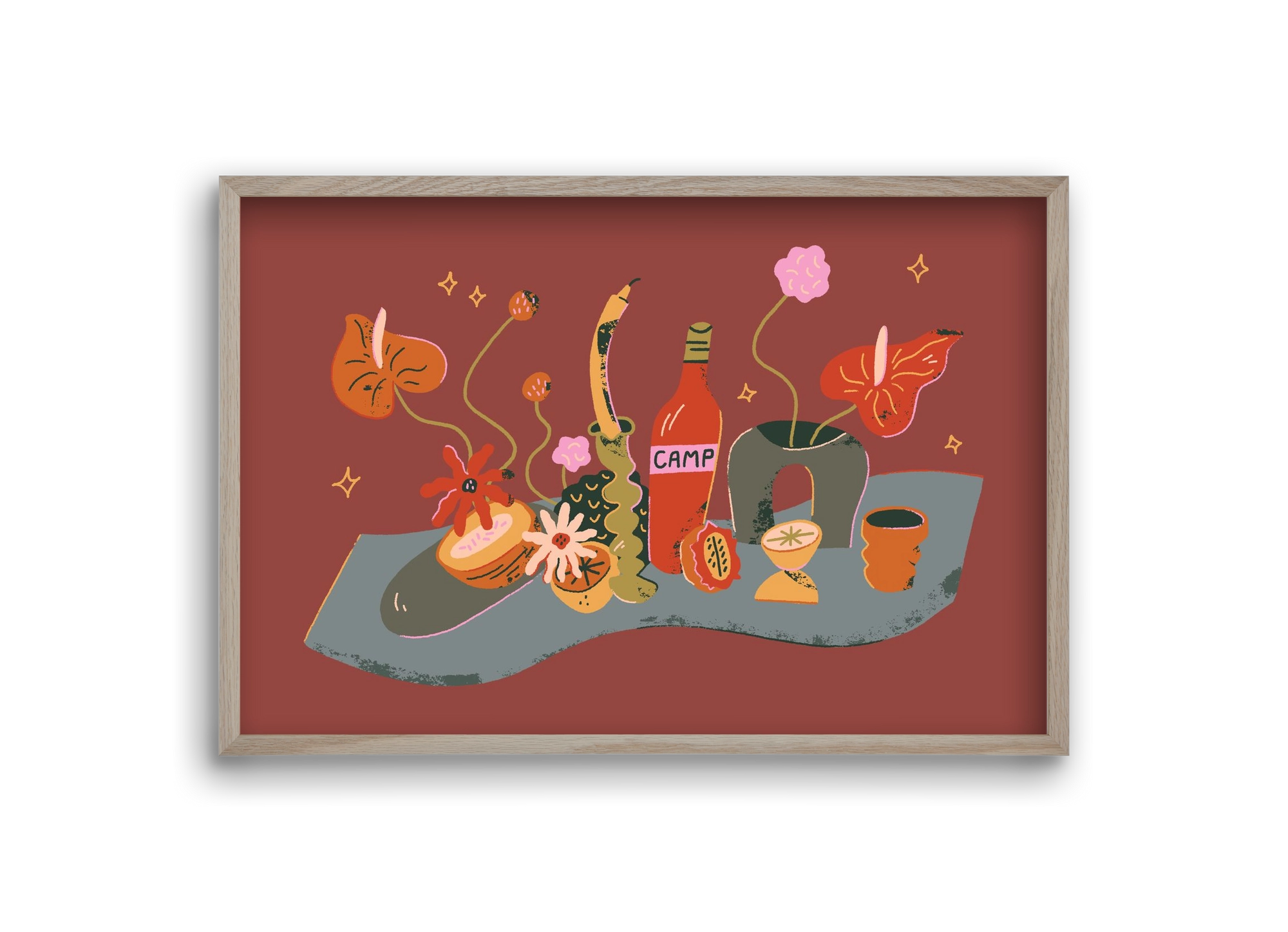 Stillife, 30x20 cm (30x20 cm), Tölgy keret