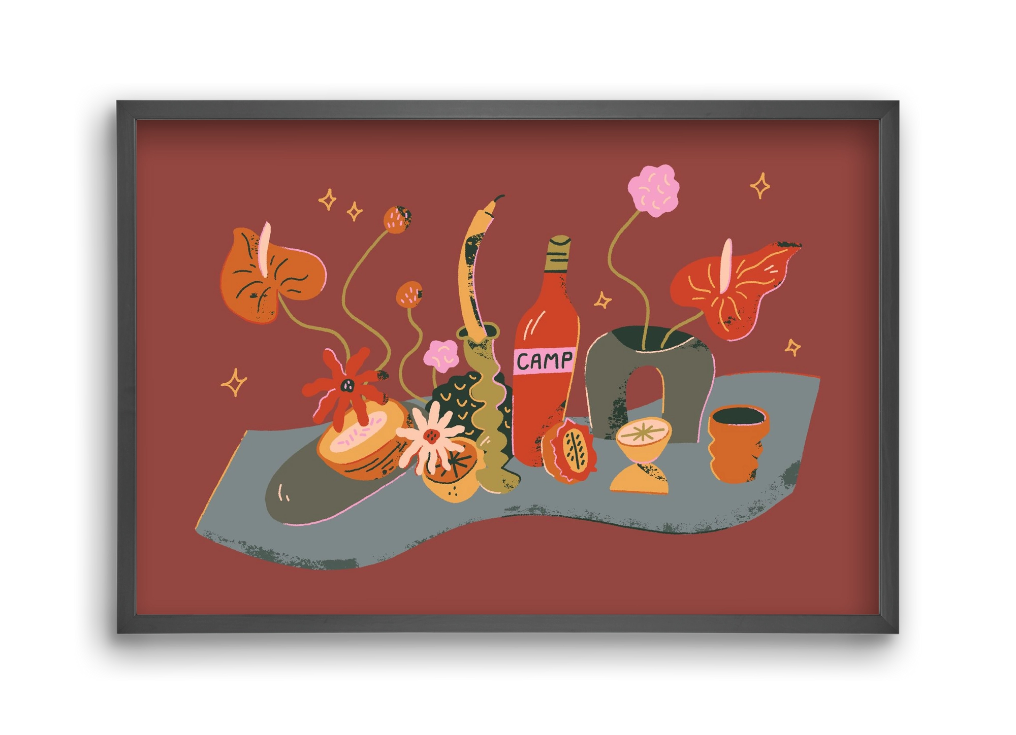 Stillife, 45x30 cm (45x30 cm), Fekete keret