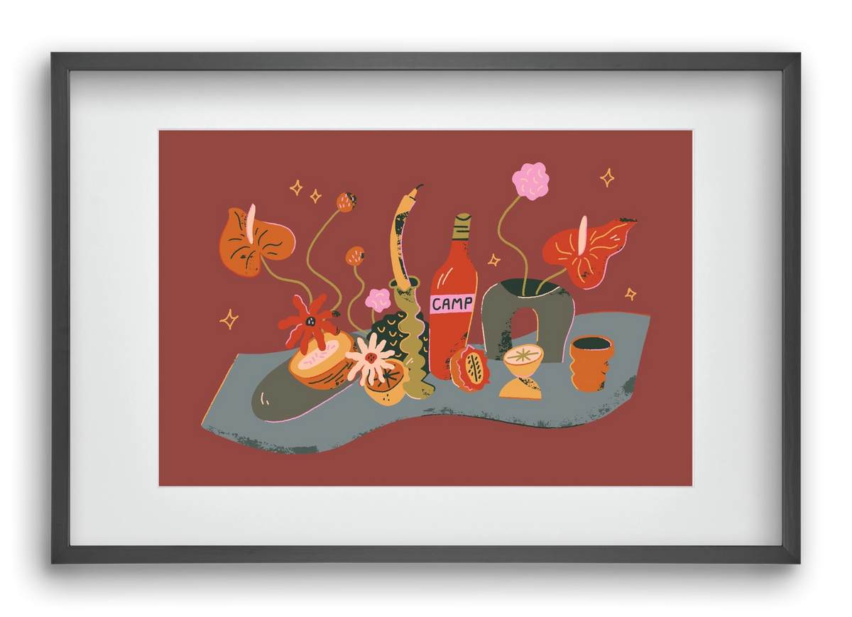 Stillife, 60x40 cm (45x30 cm), Fekete keret, paszpartuval