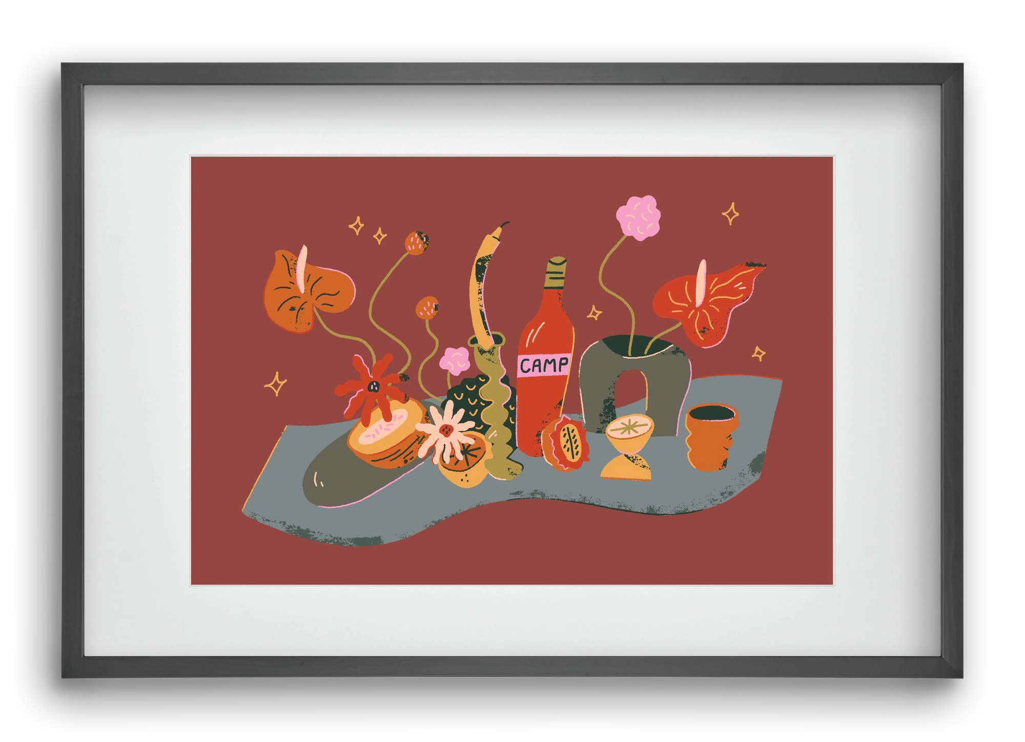 Stillife, 60x40 cm (45x30 cm), Fekete keret, paszpartuval