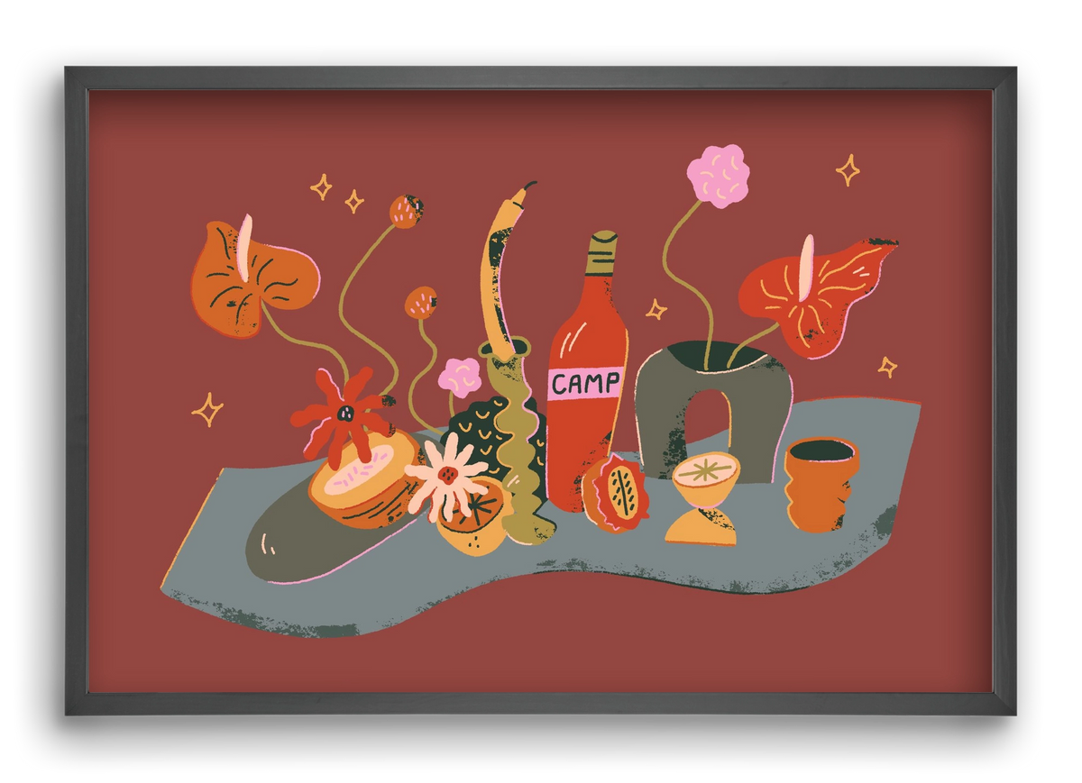 Stillife, 60x40 cm (60x40 cm), Fekete keret