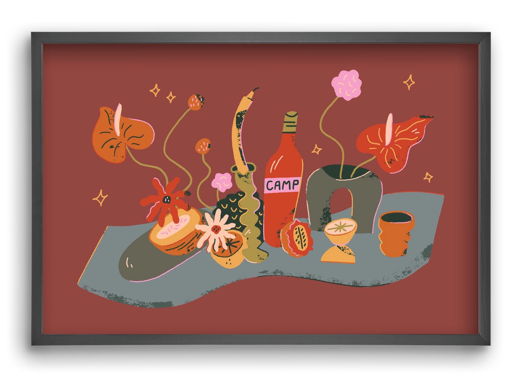 Stillife, 60x40 cm (60x40 cm), Fekete keret