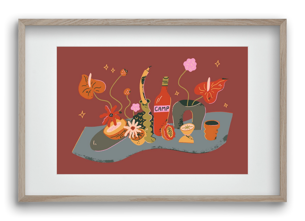 Stillife, 60x40 cm (45x30 cm), Tölgy keret, paszpartuval