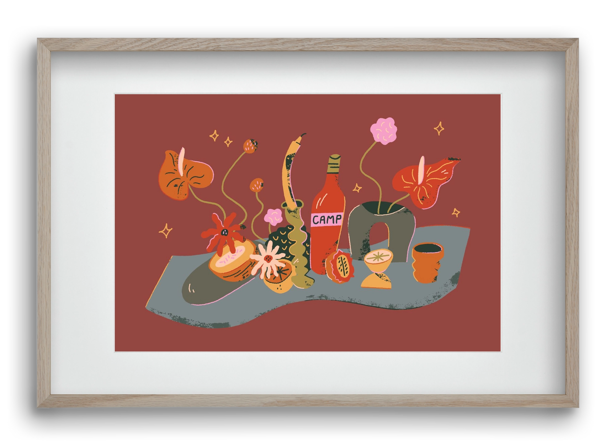 Stillife, 60x40 cm (45x30 cm), Tölgy keret, paszpartuval