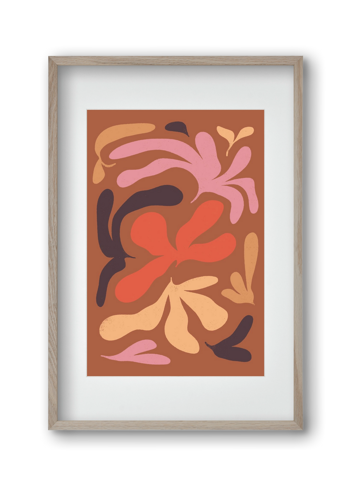 Leaves, 30x45 cm (20x30 cm), Tölgy keret, paszpartuval