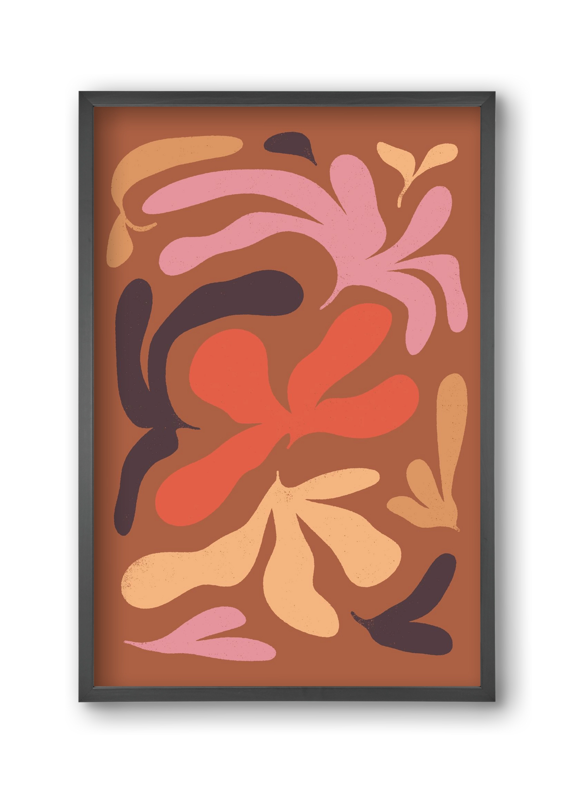 Leaves, 30x45 cm (30x45 cm), Fekete keret