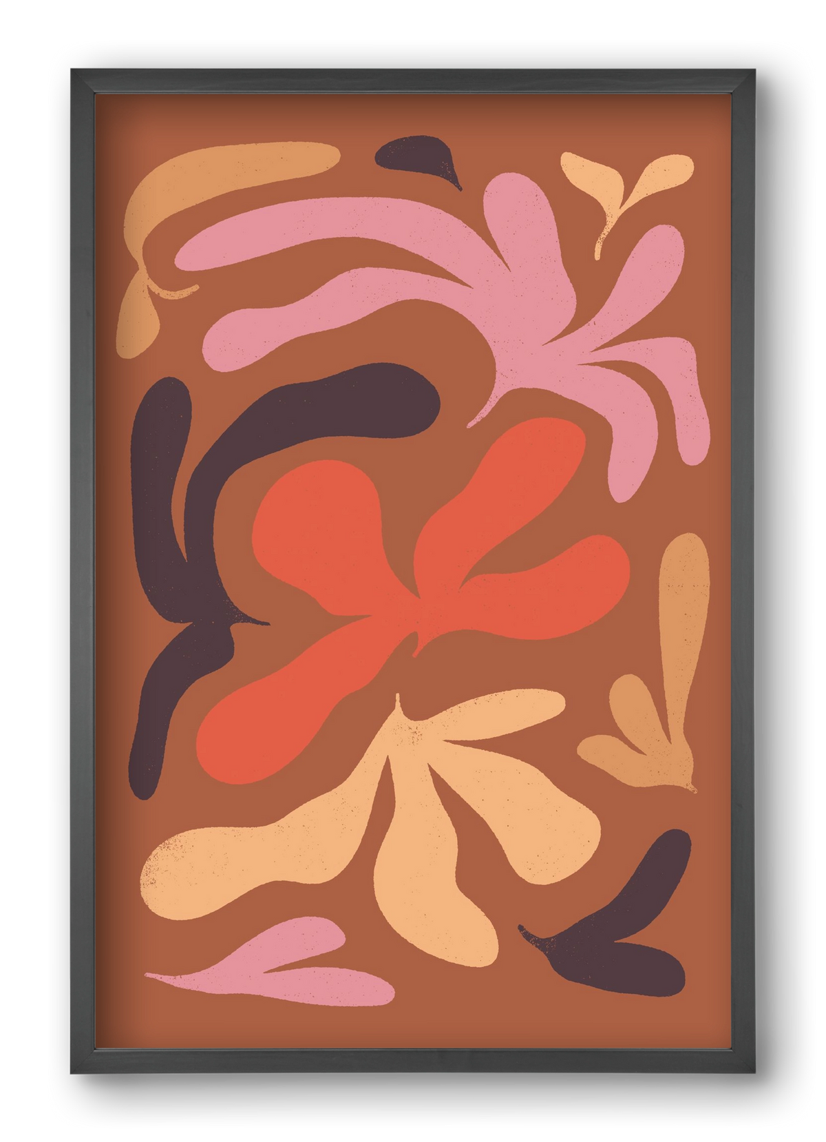 Leaves, 40x60 cm (40x60 cm), Fekete keret