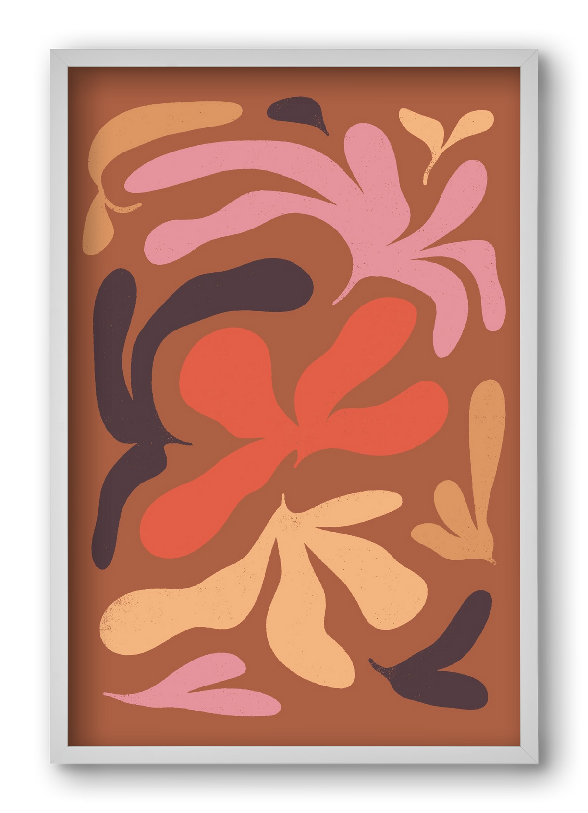 Leaves, 40x60 cm (40x60 cm), Fehér keret