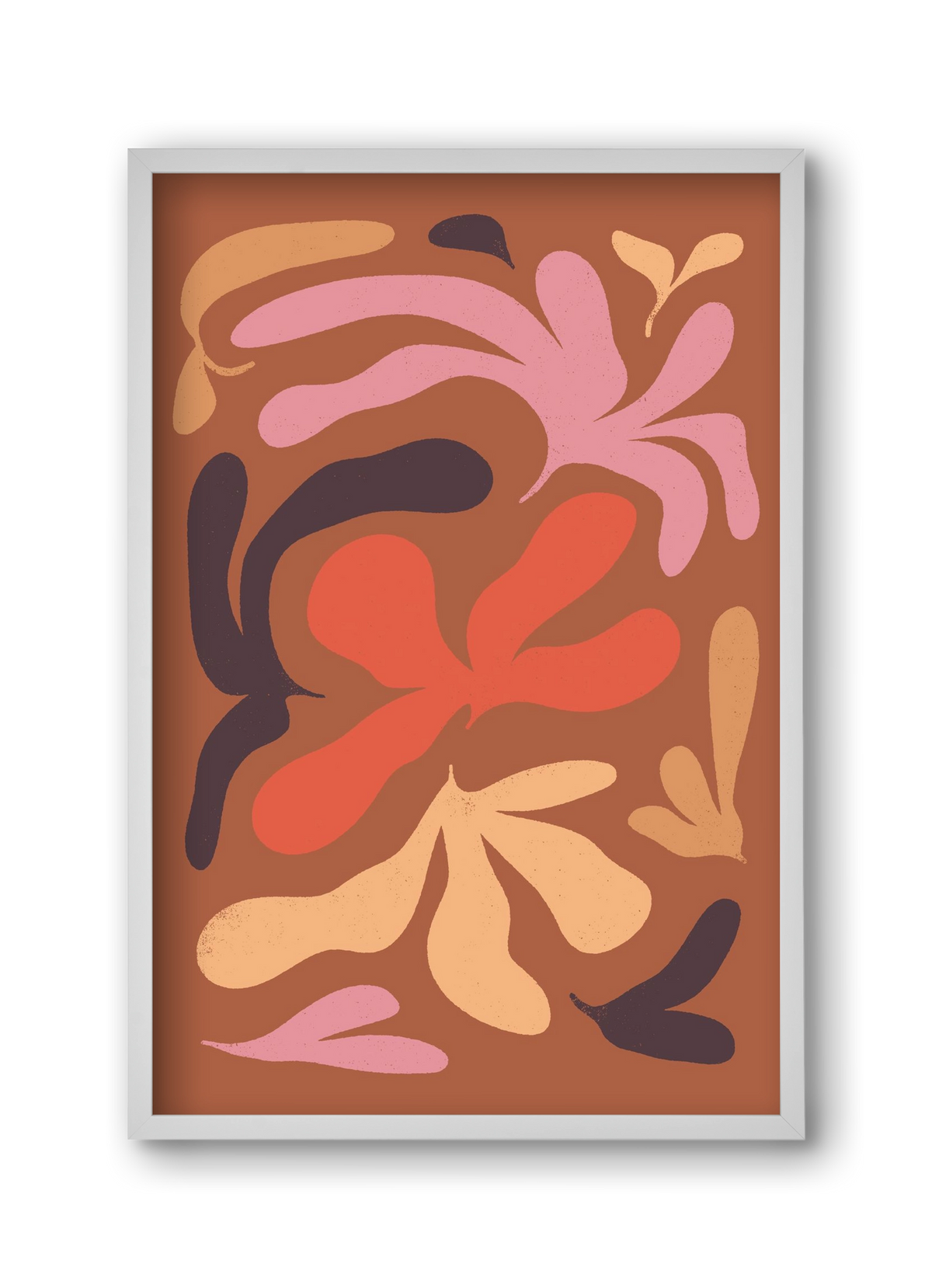 Leaves, 30x45 cm (30x45 cm), Fehér keret