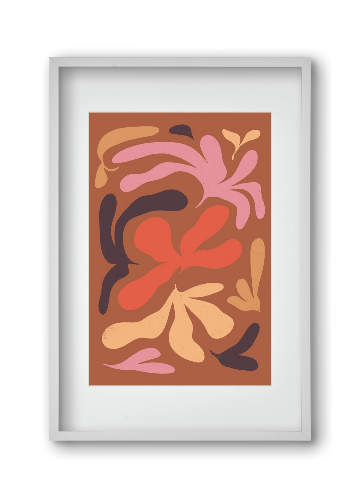 Leaves, 30x45 cm (20x30 cm), Fehér keret, paszpartuval