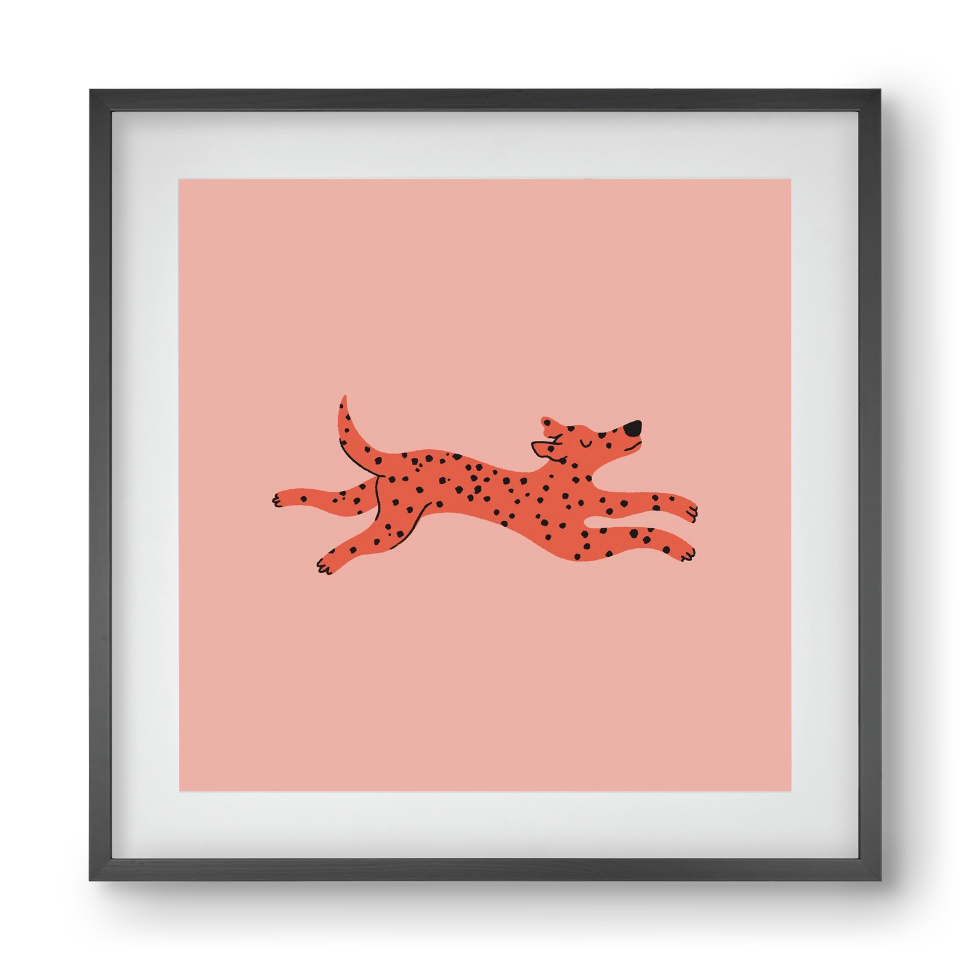 Spots, 40x40 cm (30x30 cm), Fekete keret, paszpartuval