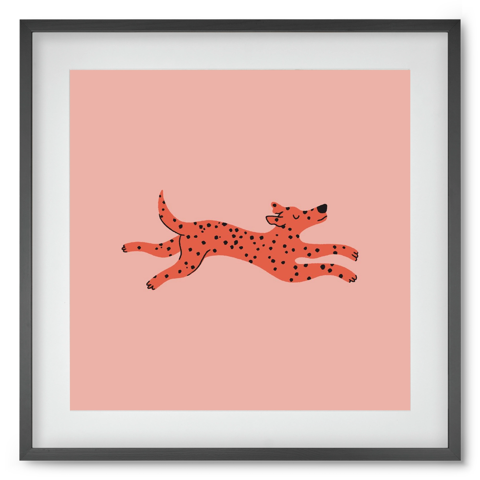 Spots, 50x50 cm (40x40 cm), Fekete keret, paszpartuval