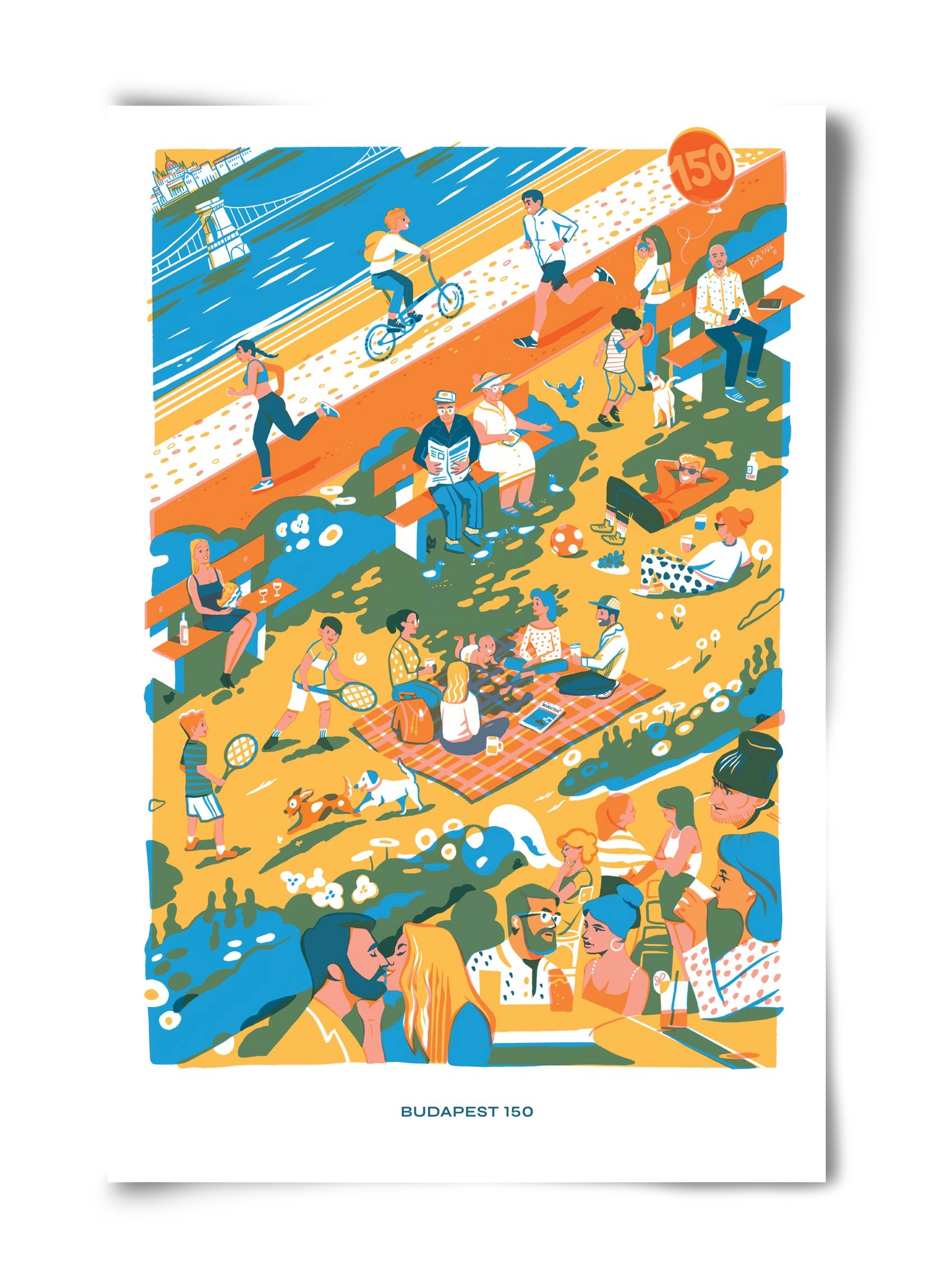 Budapest 150 (Roadster), 40x60 cm, Keret nélkül