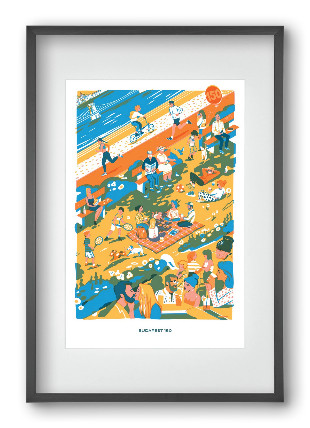 Budapest 150 (Roadster), 40x60 cm (30x45 cm), Fekete keret, paszpartuval