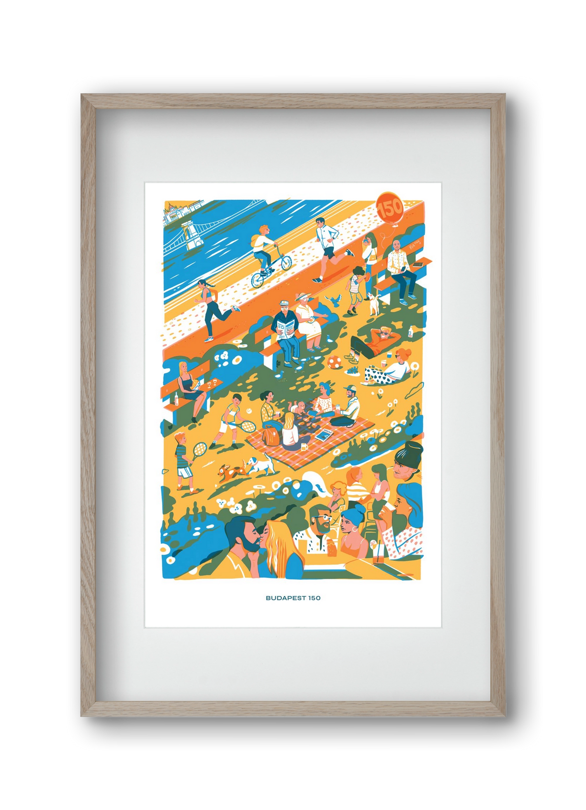 Budapest 150 (Roadster), 30x45 cm (20x30 cm), Tölgy keret, paszpartuval