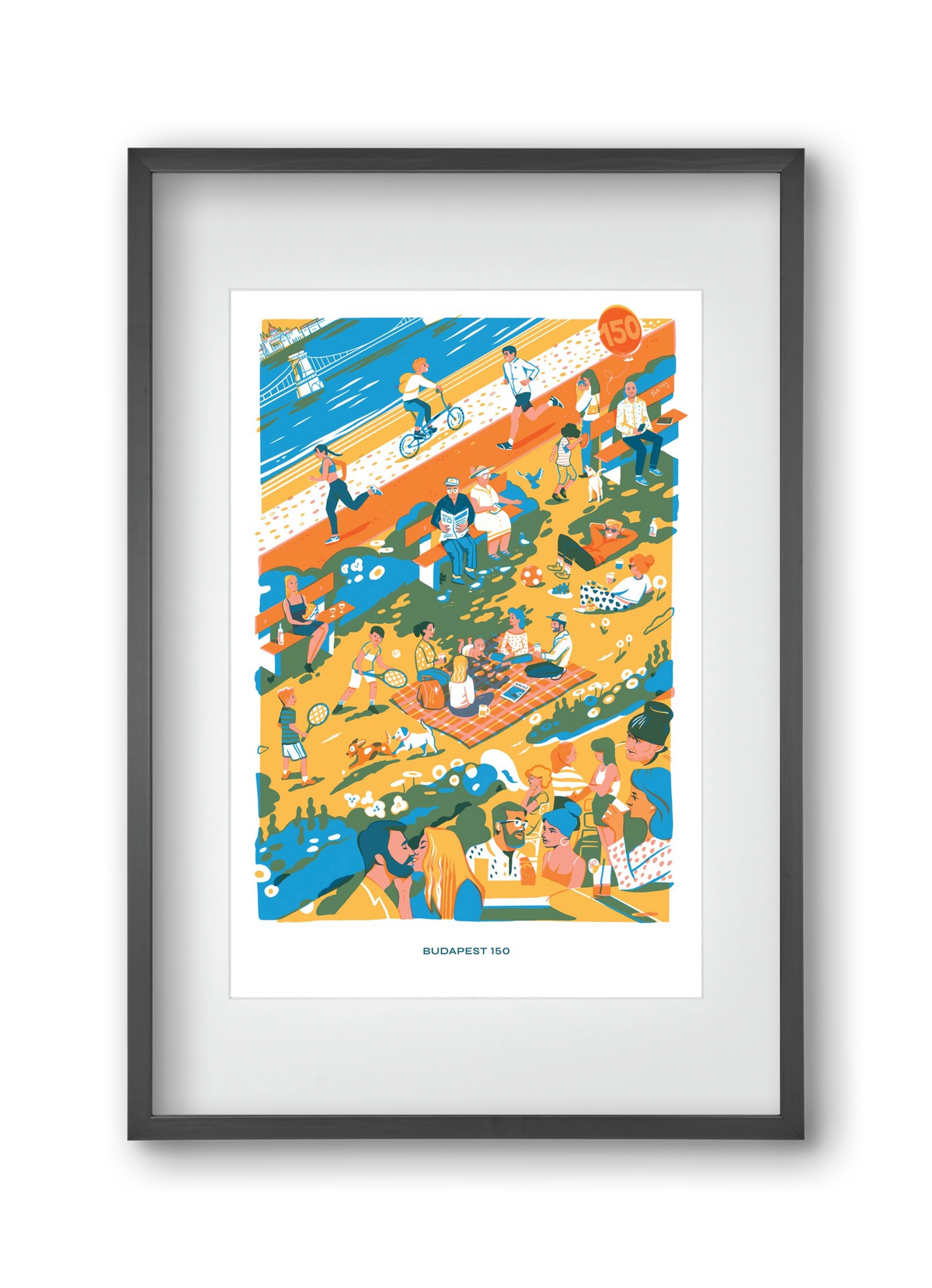 Budapest 150 (Roadster), 30x45 cm (20x30 cm), Fekete keret, paszpartuval