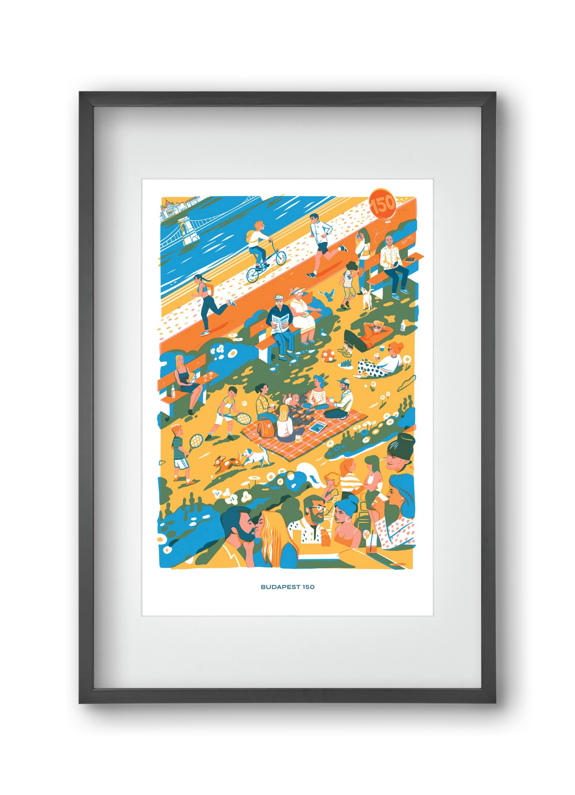 Budapest 150 (Roadster), 30x45 cm (20x30 cm), Fekete keret, paszpartuval