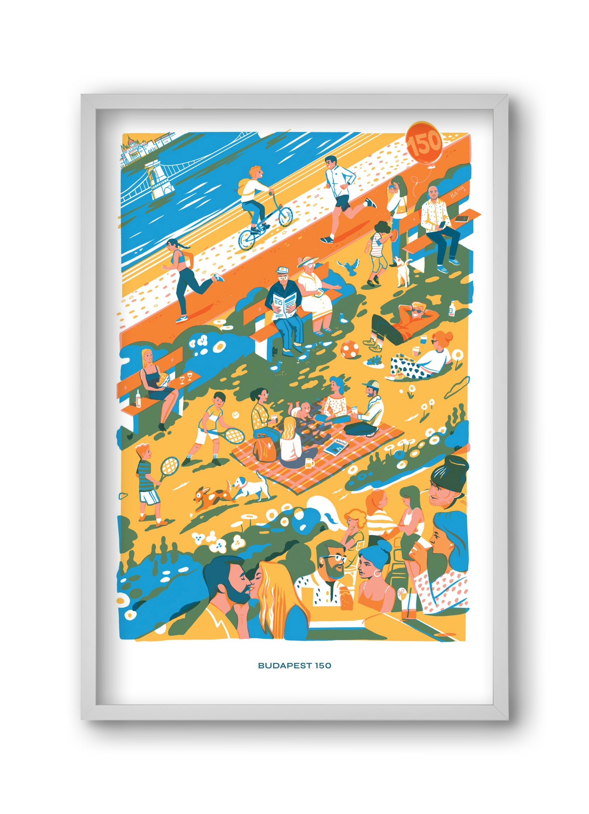Budapest 150 (Roadster), 30x45 cm (30x45 cm), Fehér keret