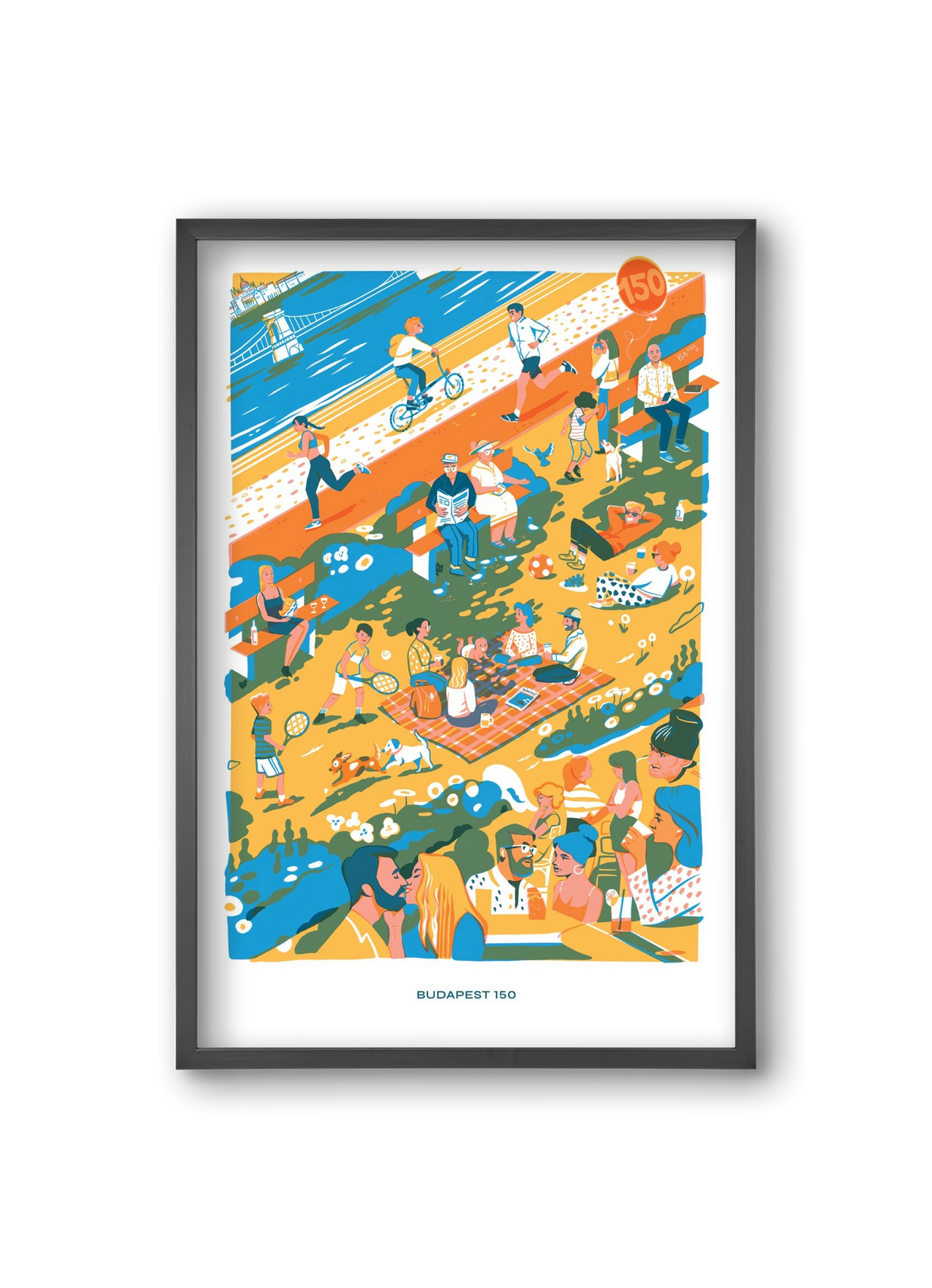 Budapest 150 (Roadster), 20x30 cm (20x30 cm), Fekete keret