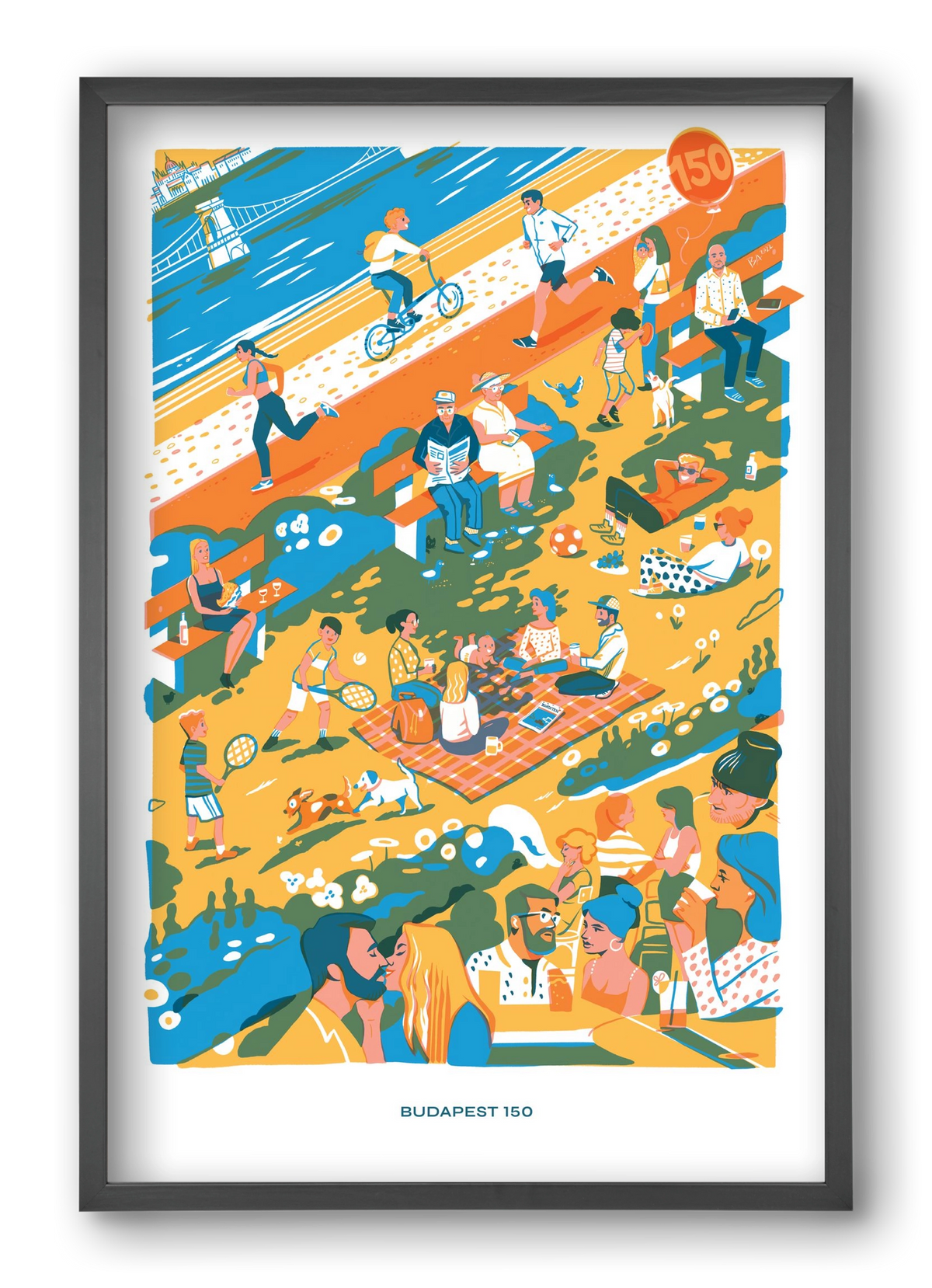 Budapest 150 (Roadster), 40x60 cm (40x60 cm), Fekete keret