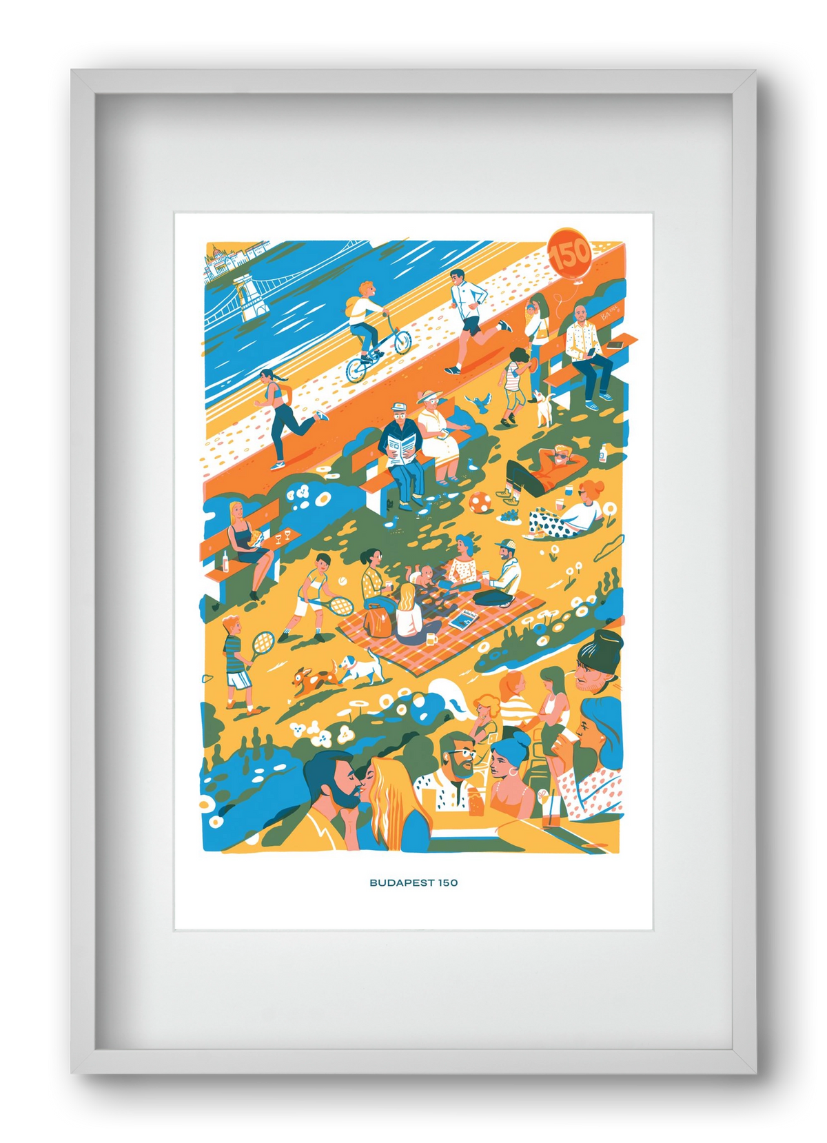 Budapest 150 (Roadster), 40x60 cm (30x45 cm), Fehér keret, paszpartuval