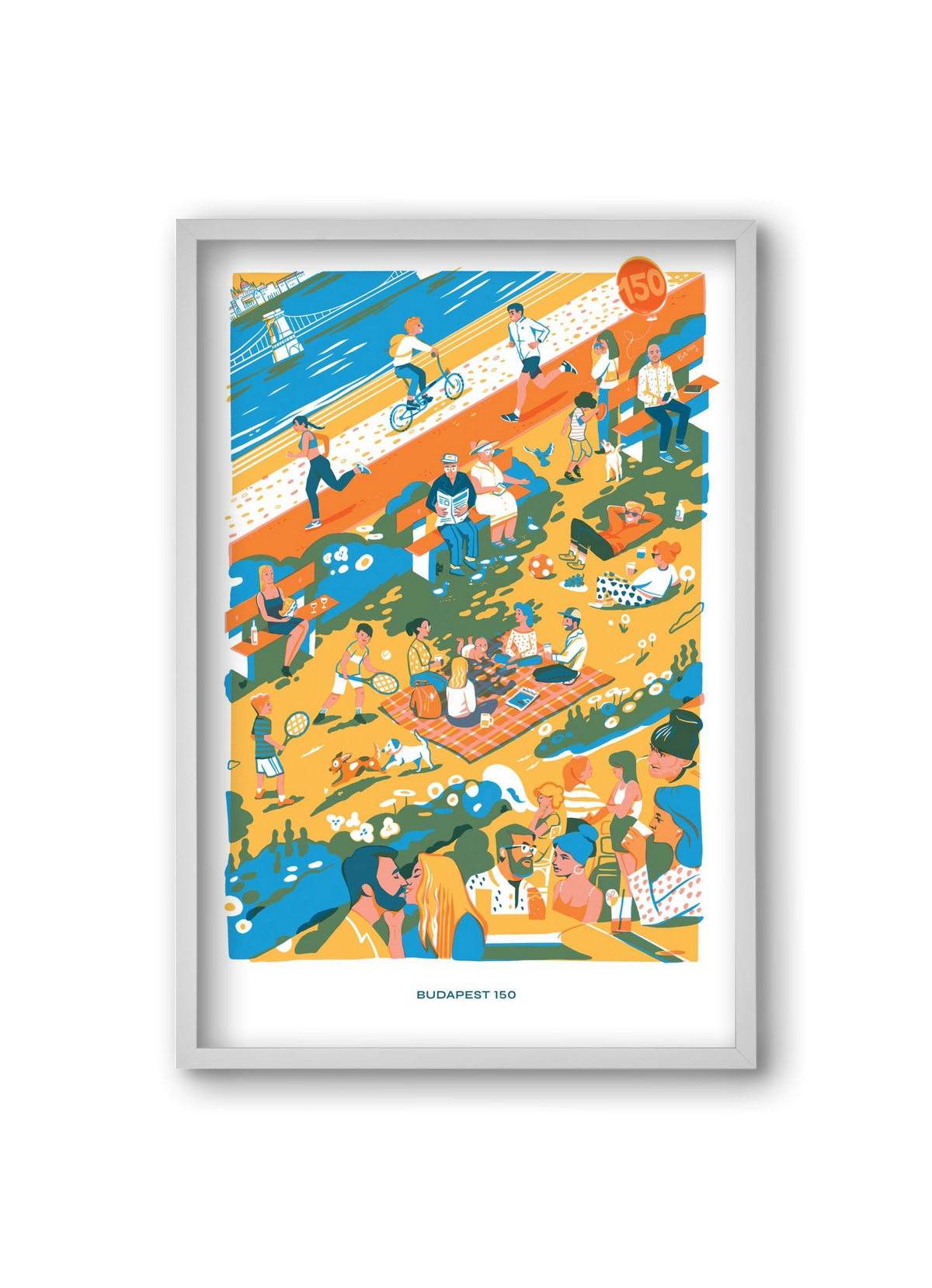 Budapest 150 (Roadster), 20x30 cm (20x30 cm), Fehér keret