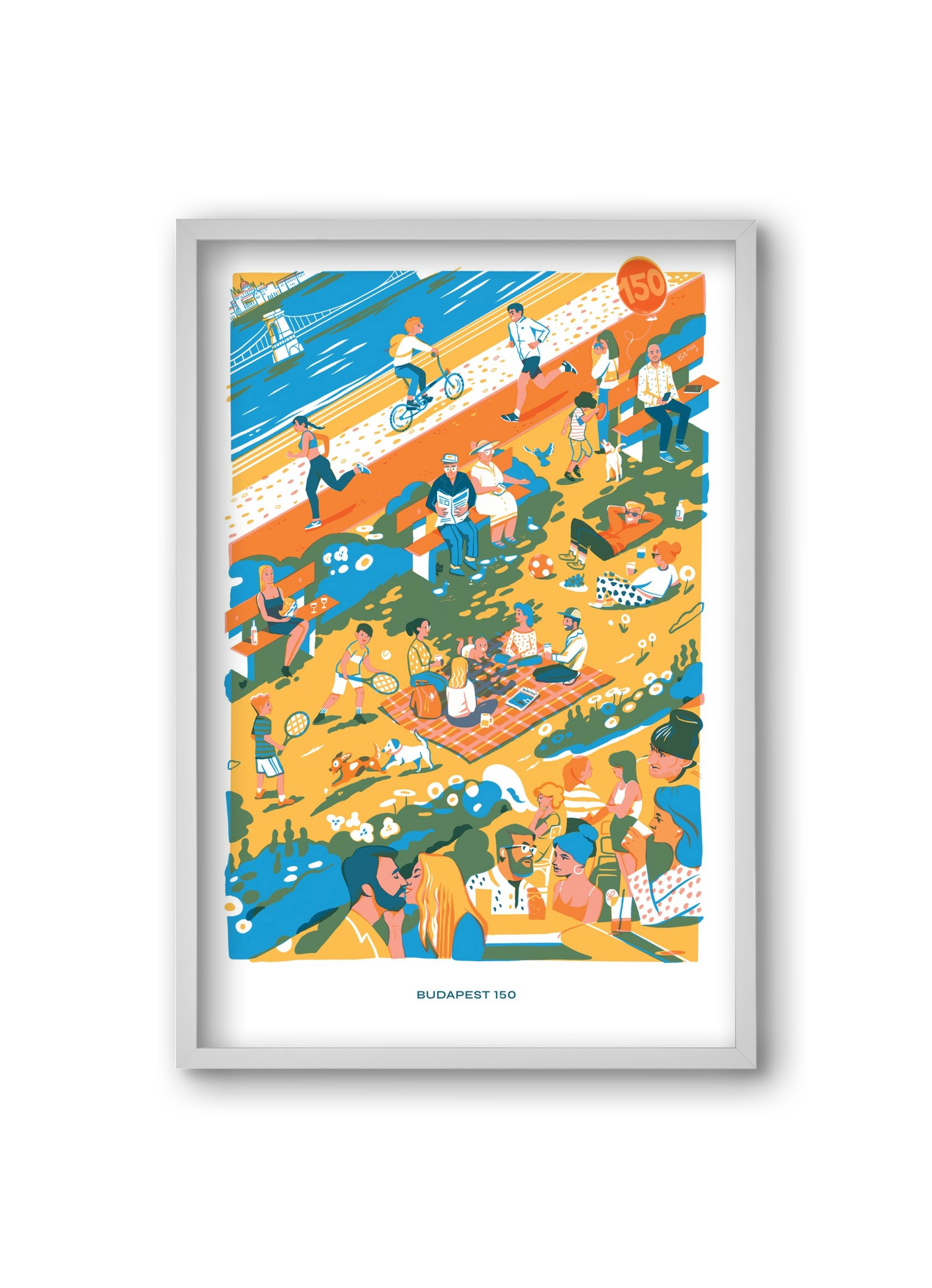 Budapest 150 (Roadster), 20x30 cm (20x30 cm), Fehér keret