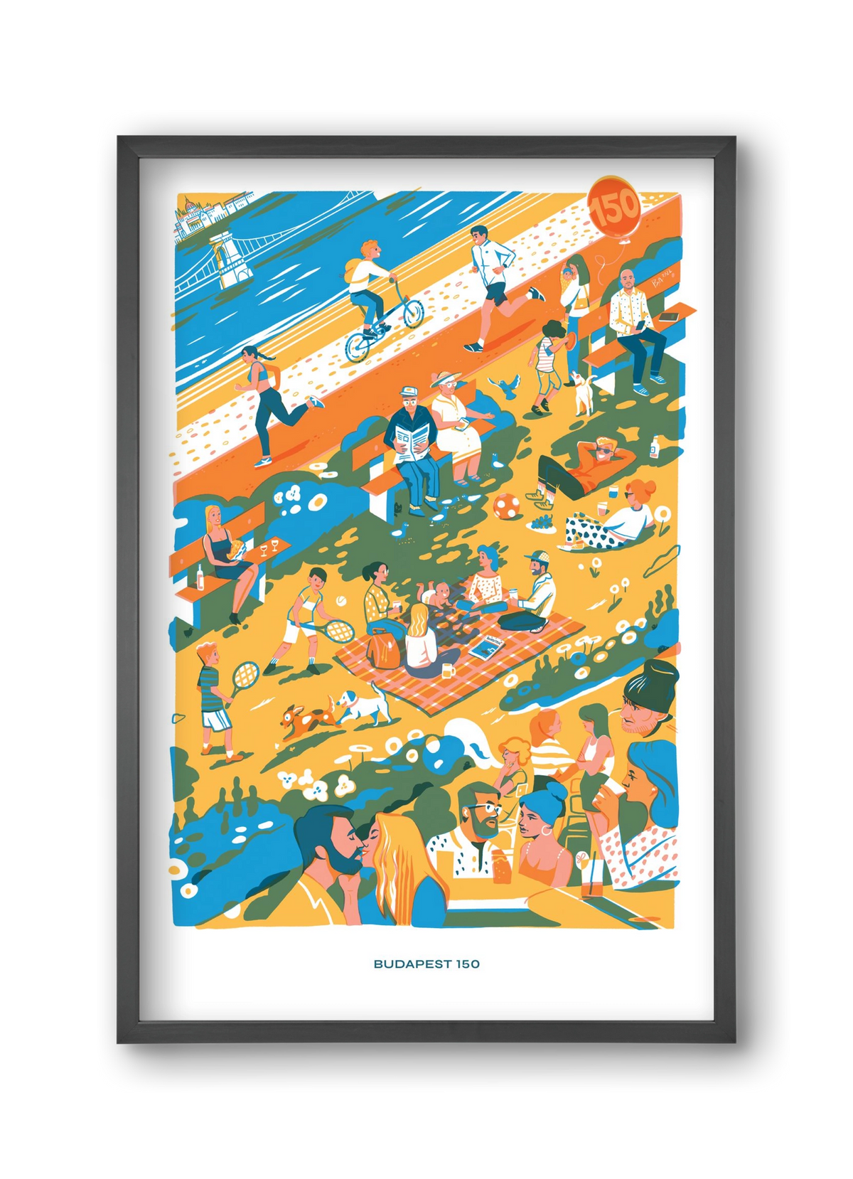 Budapest 150 (Roadster), 30x45 cm (30x45 cm), Fekete keret