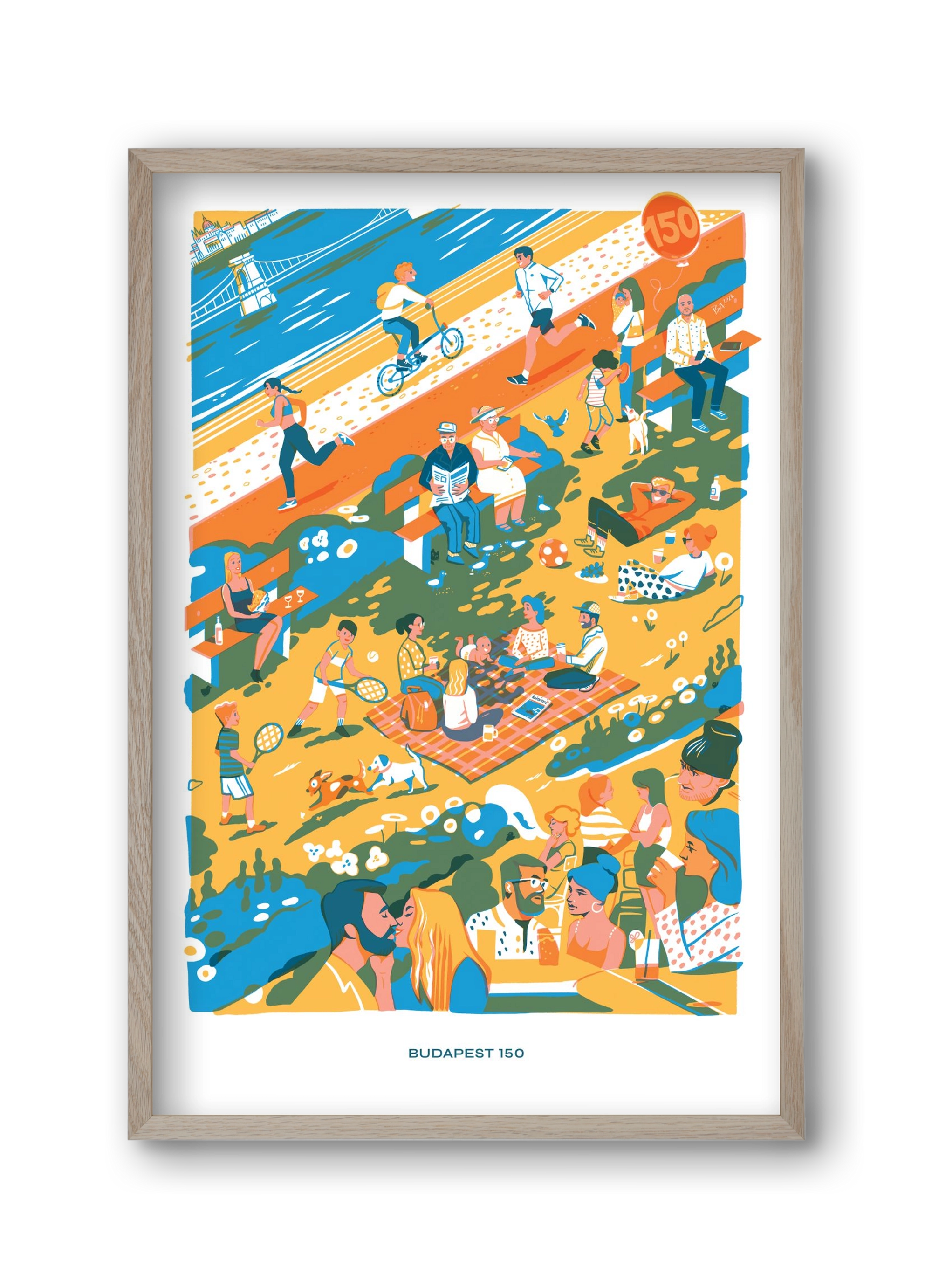 Budapest 150 (Roadster), 30x45 cm (30x45 cm), Tölgy keret
