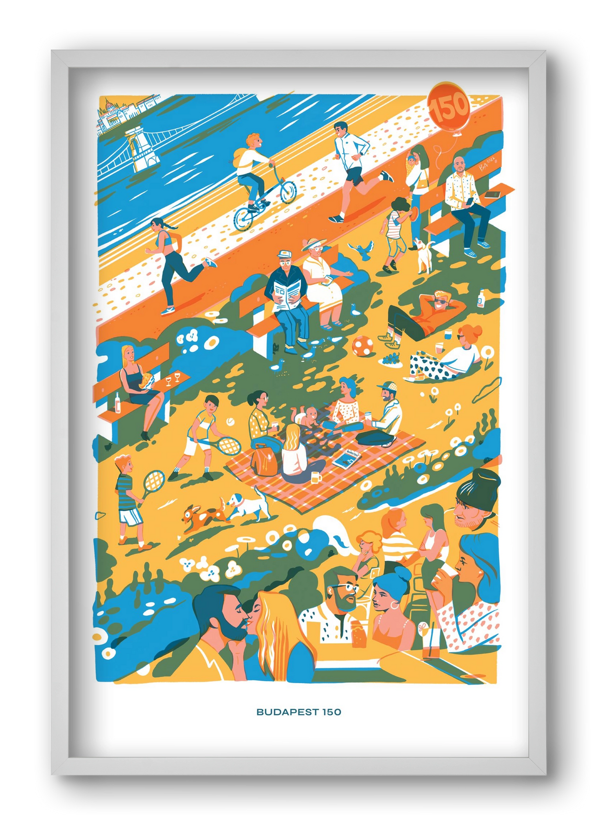 Budapest 150 (Roadster), 40x60 cm (40x60 cm), Fehér keret