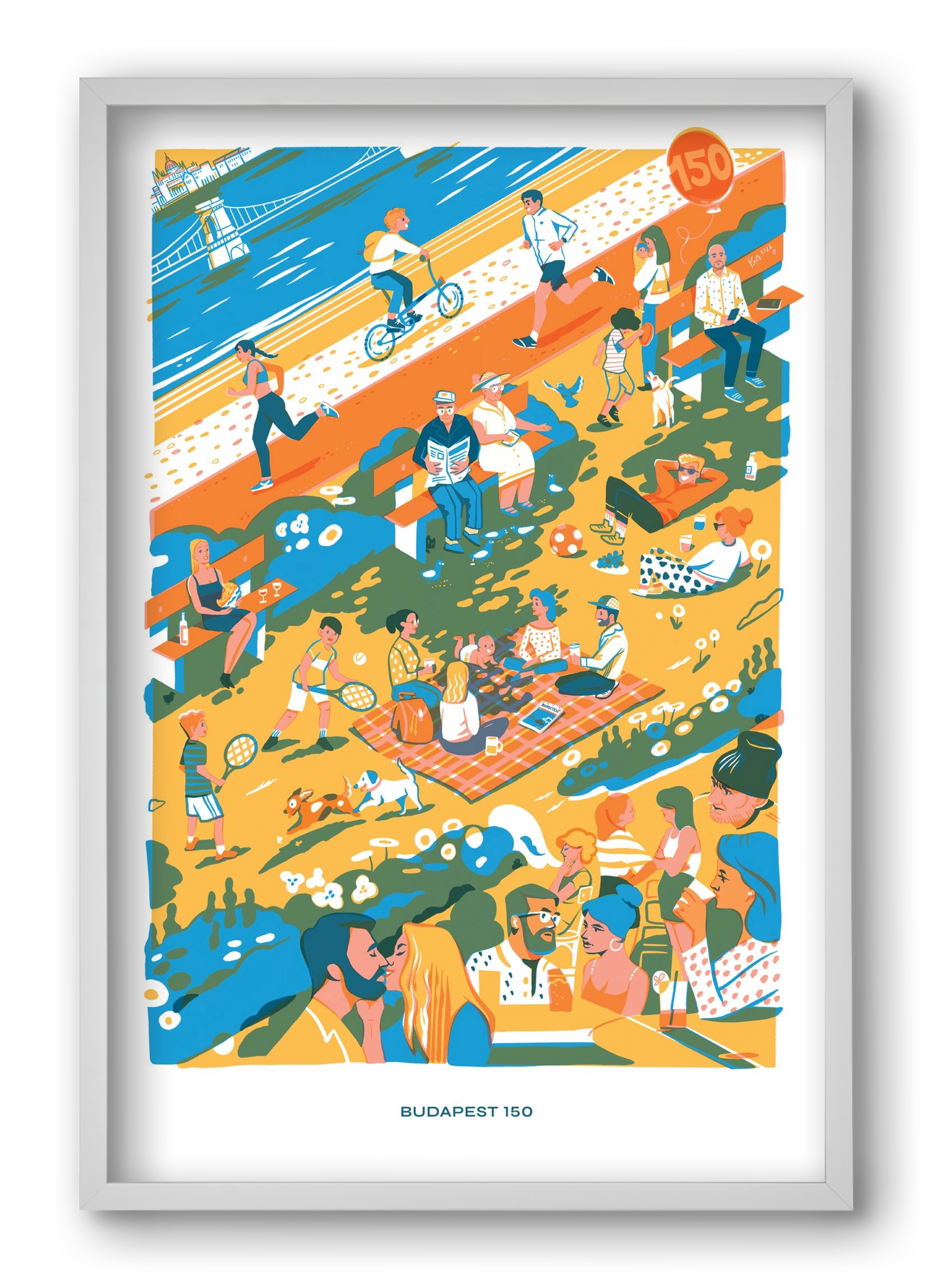 Budapest 150 (Roadster), 40x60 cm (40x60 cm), Fehér keret