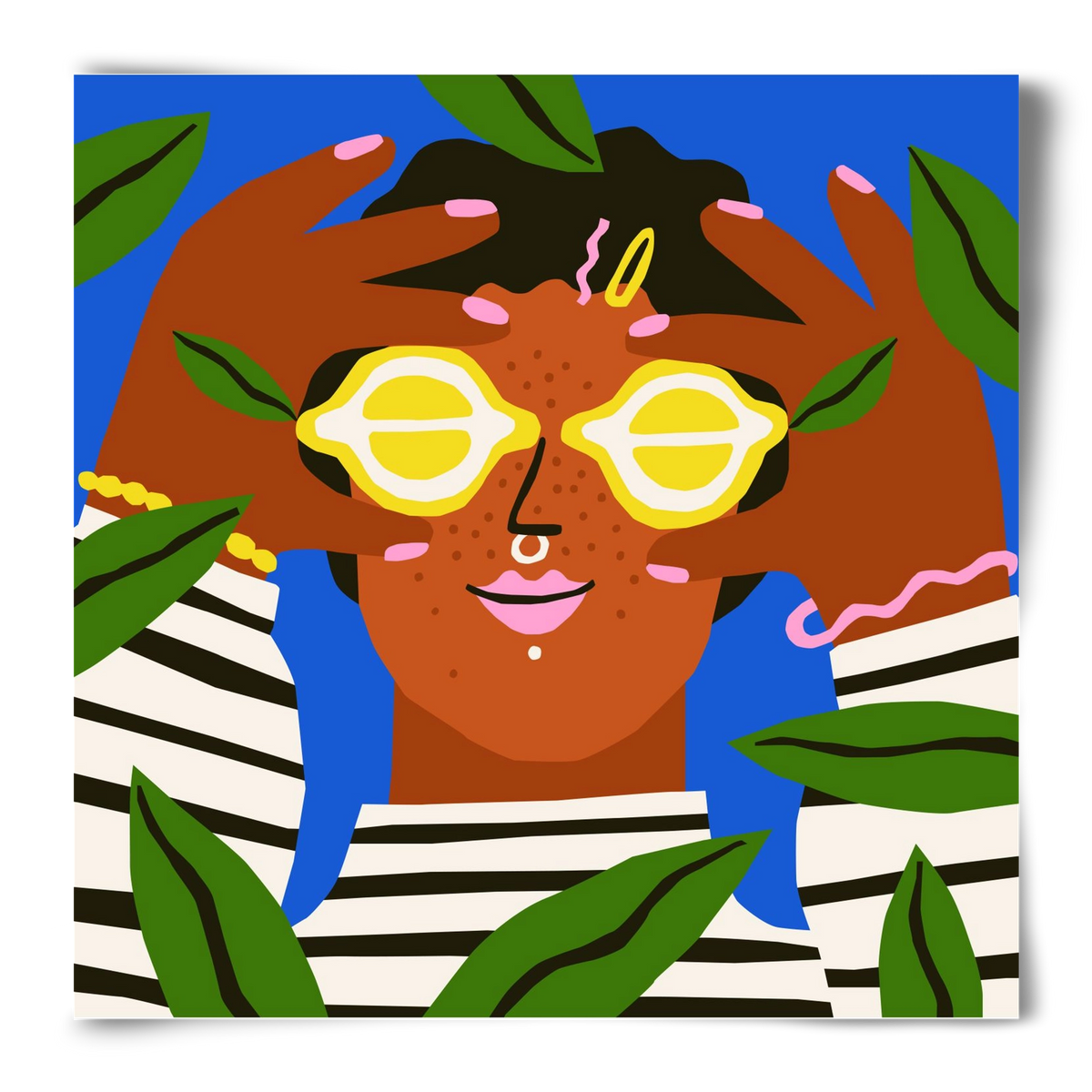 Lemon Eyes, 50x50 cm, Keret nélkül