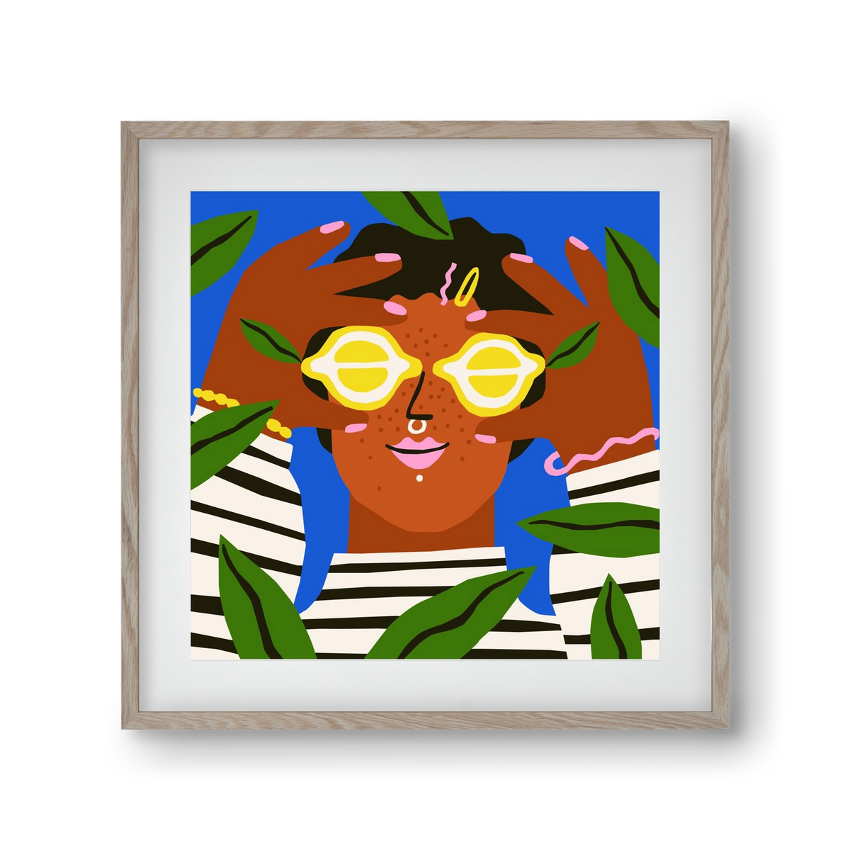 Lemon Eyes, 30x30 cm (20x20 cm), Tölgy keret, paszpartuval