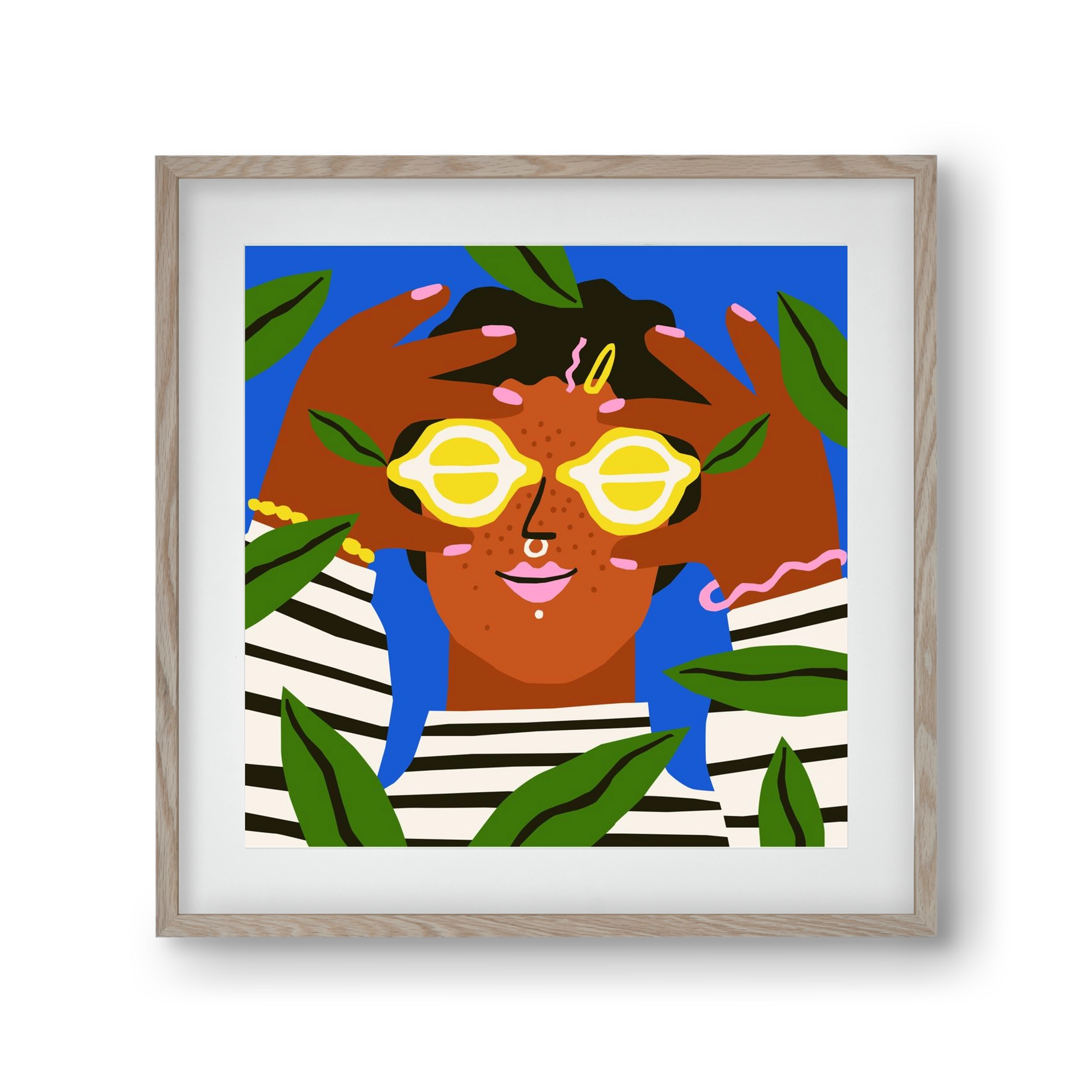 Lemon Eyes, 30x30 cm (20x20 cm), Tölgy keret, paszpartuval