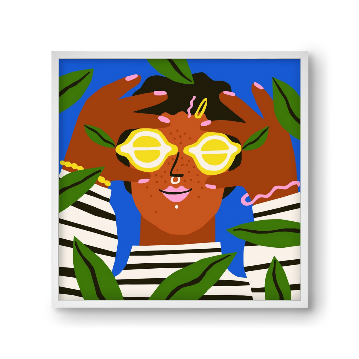 Lemon Eyes, 30x30 cm (30x30 cm), Fehér keret
