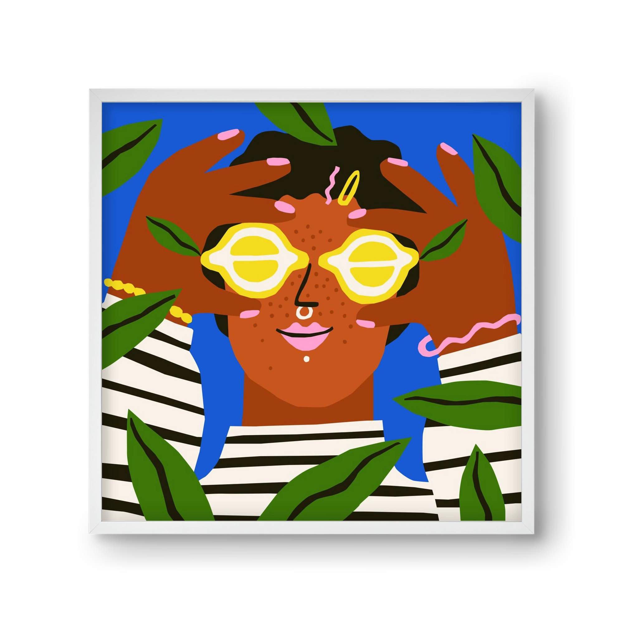 Lemon Eyes, 30x30 cm (30x30 cm), Fehér keret