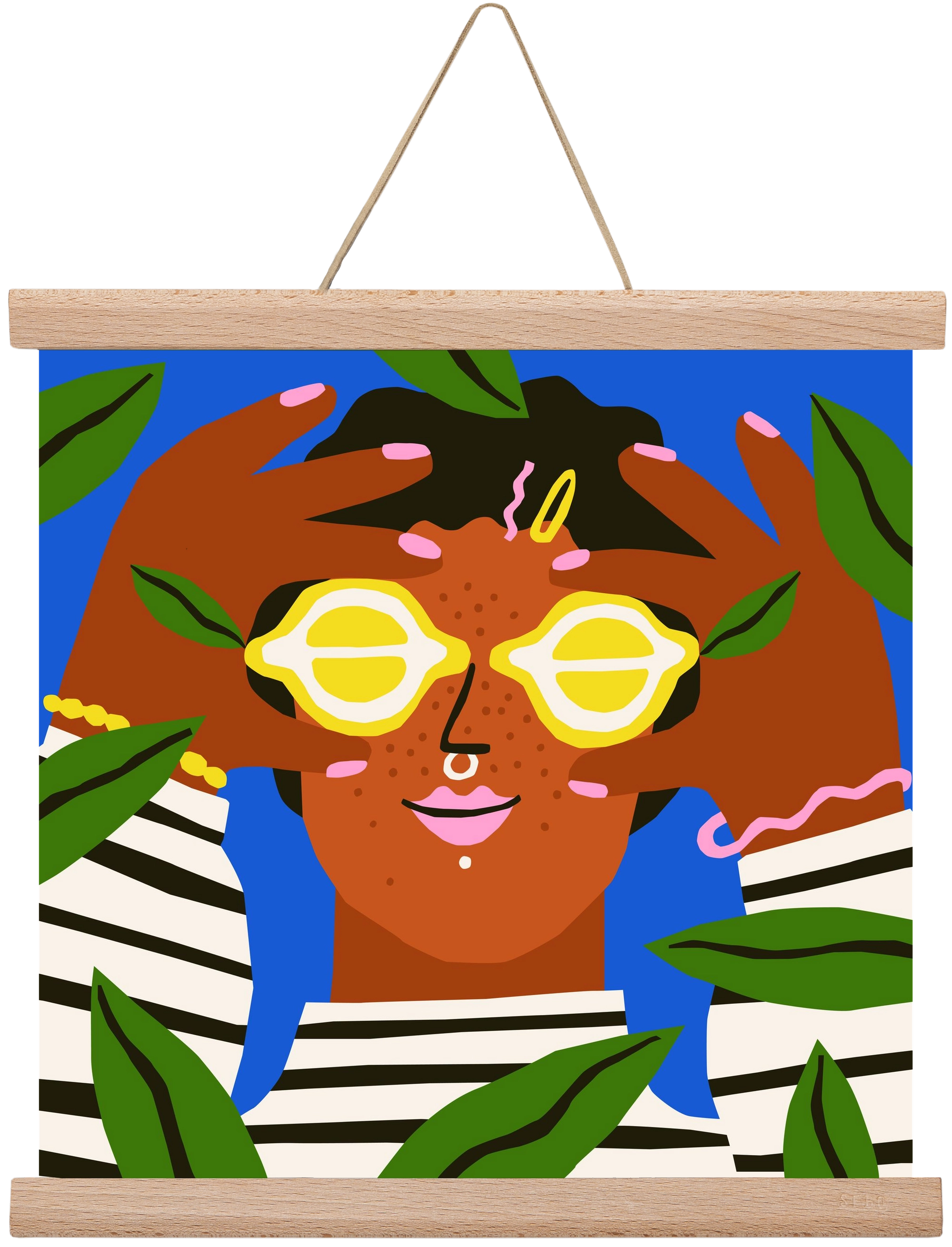 Lemon Eyes, 30x30 cm (30x30 cm), Tölgy akasztó