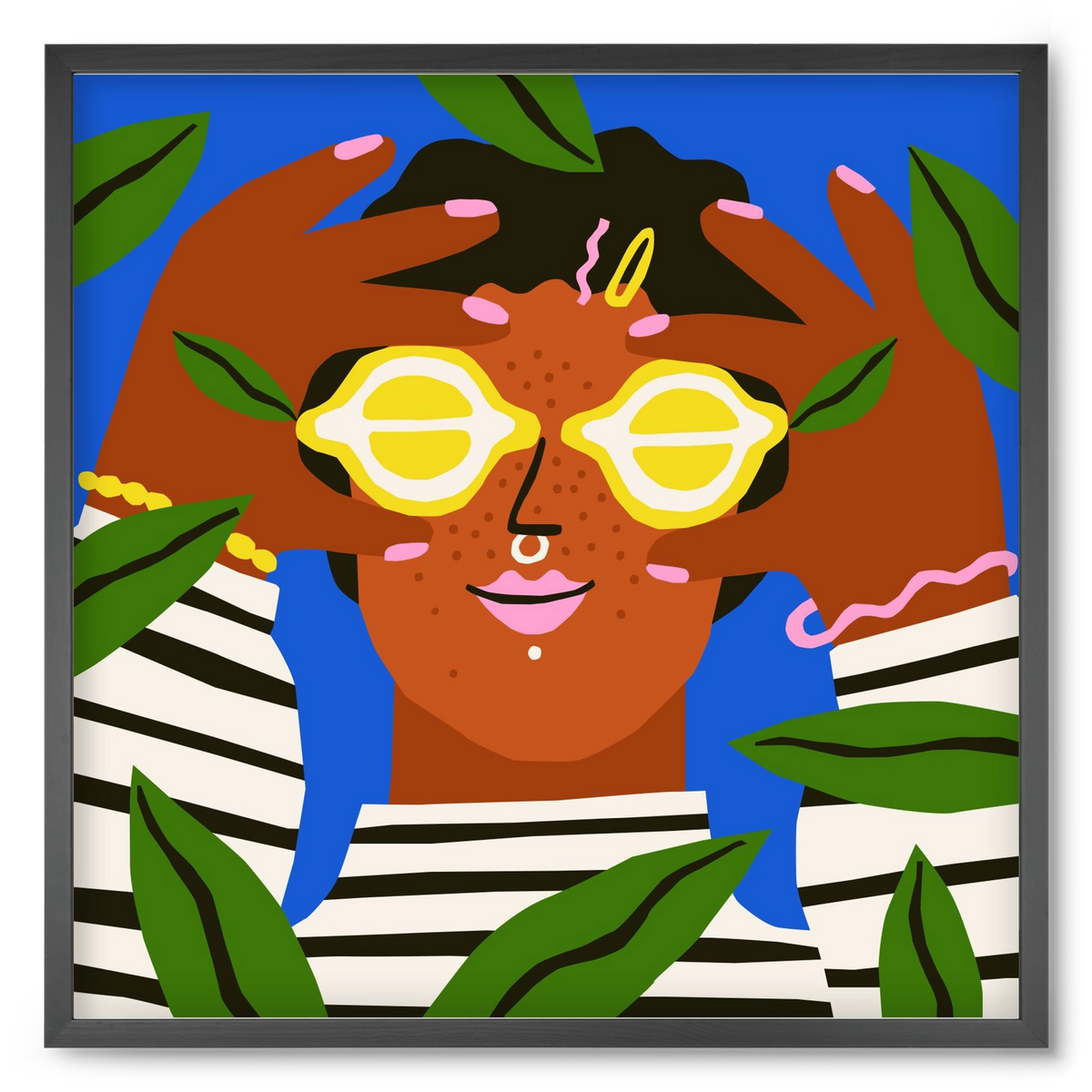 Lemon Eyes, 50x50 cm (50x50 cm), Fekete keret