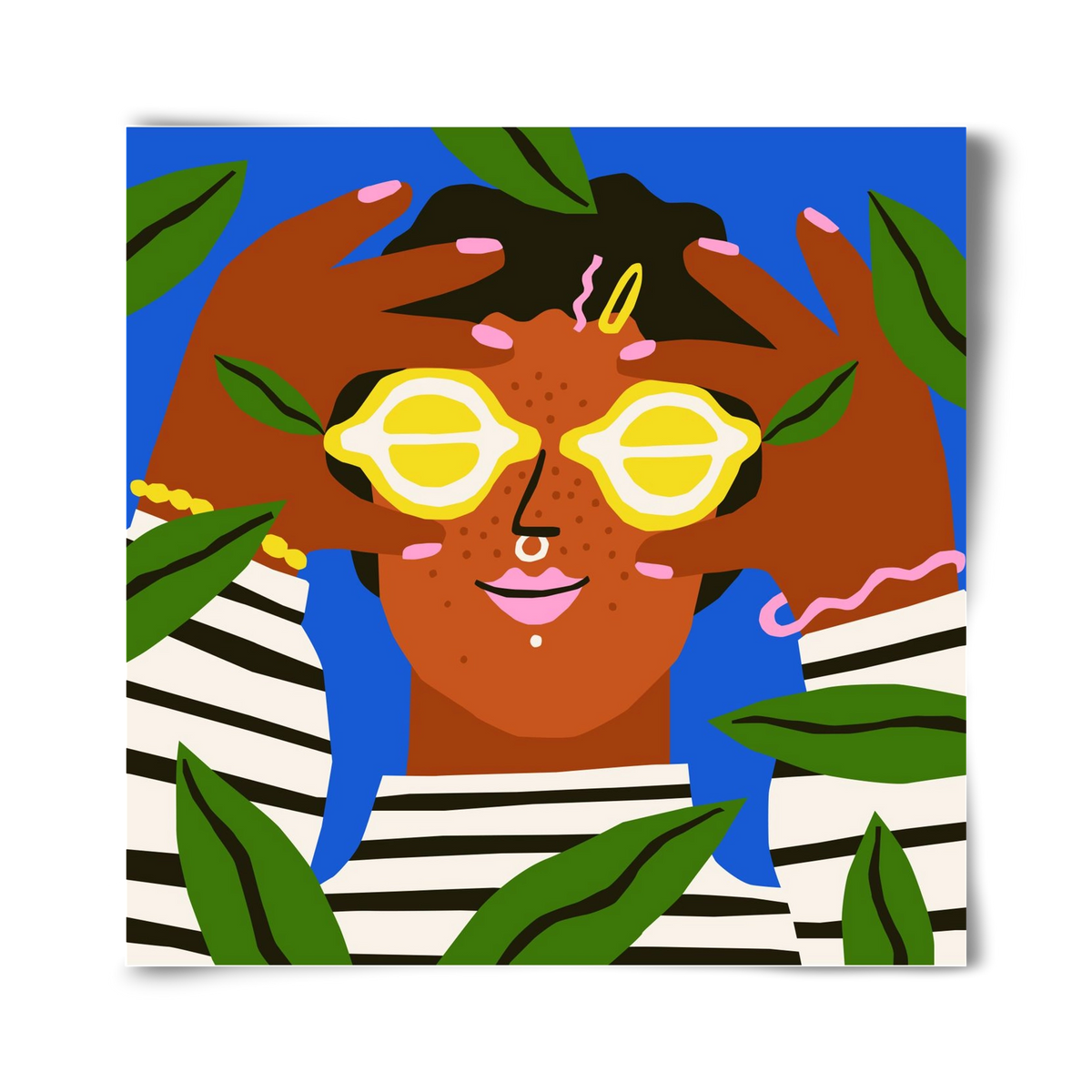 Lemon Eyes, 40x40 cm, Keret nélkül