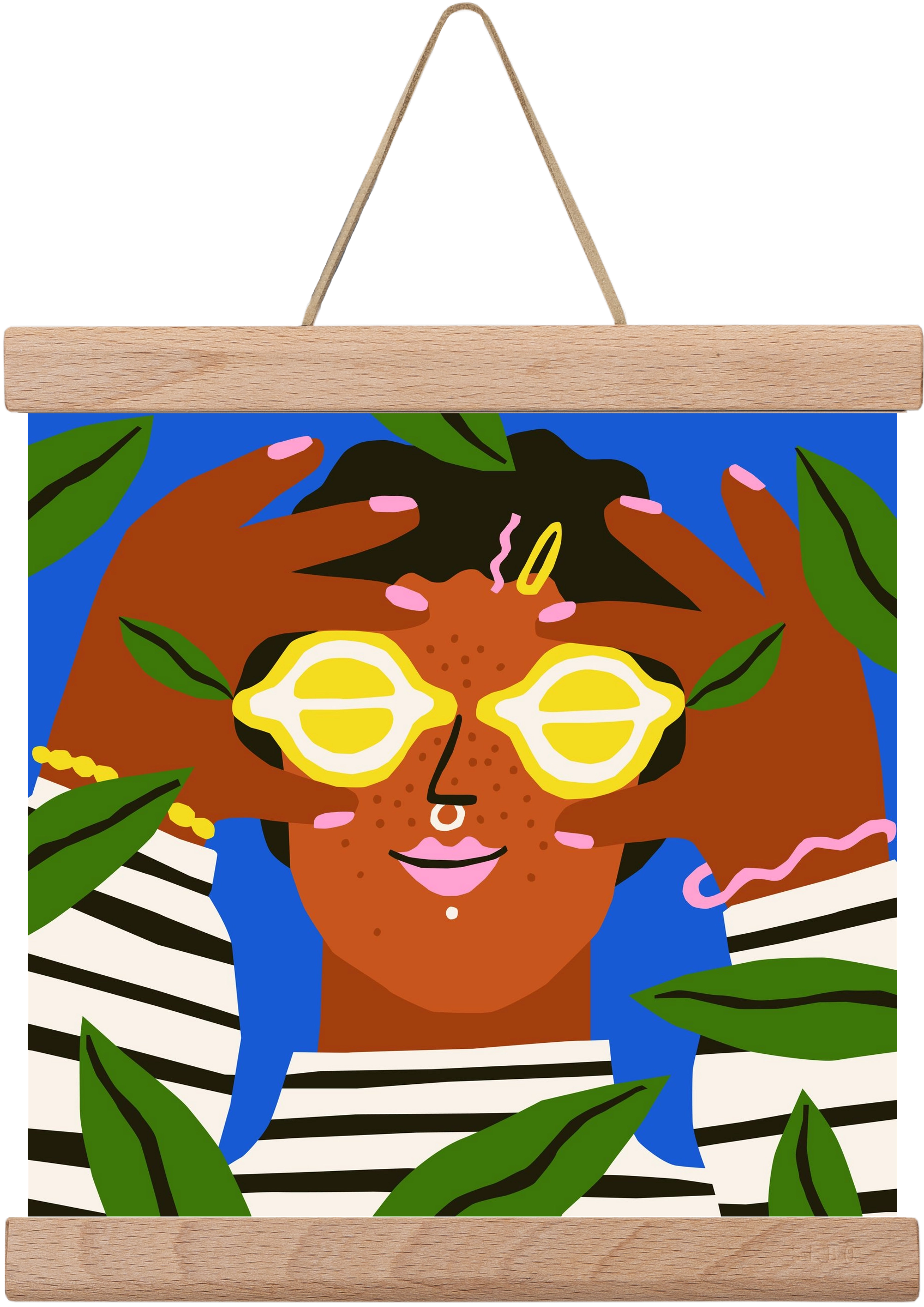 Lemon Eyes, 20x20 cm (20x20 cm), Tölgy akasztó