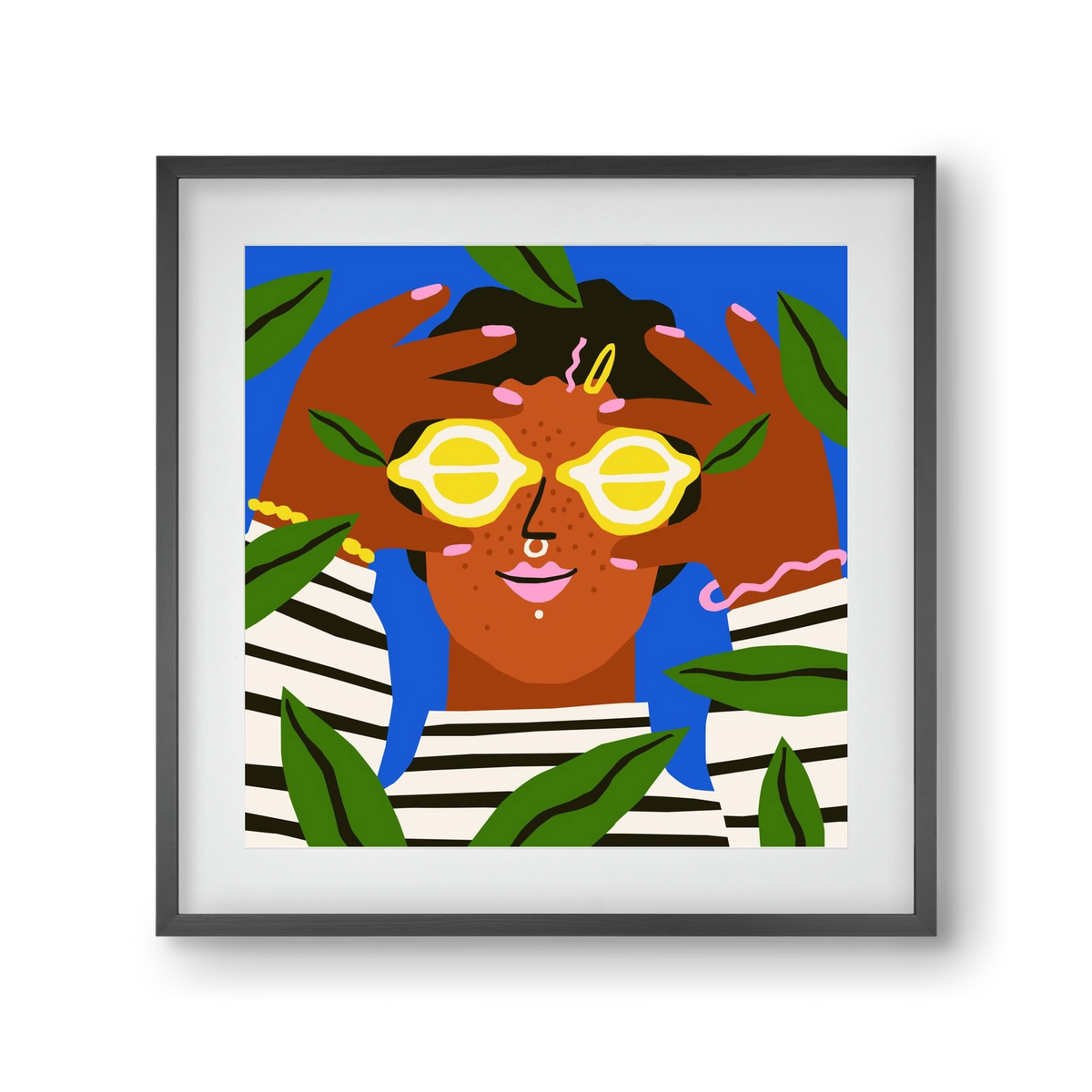 Lemon Eyes, 30x30 cm (20x20 cm), Fekete keret, paszpartuval