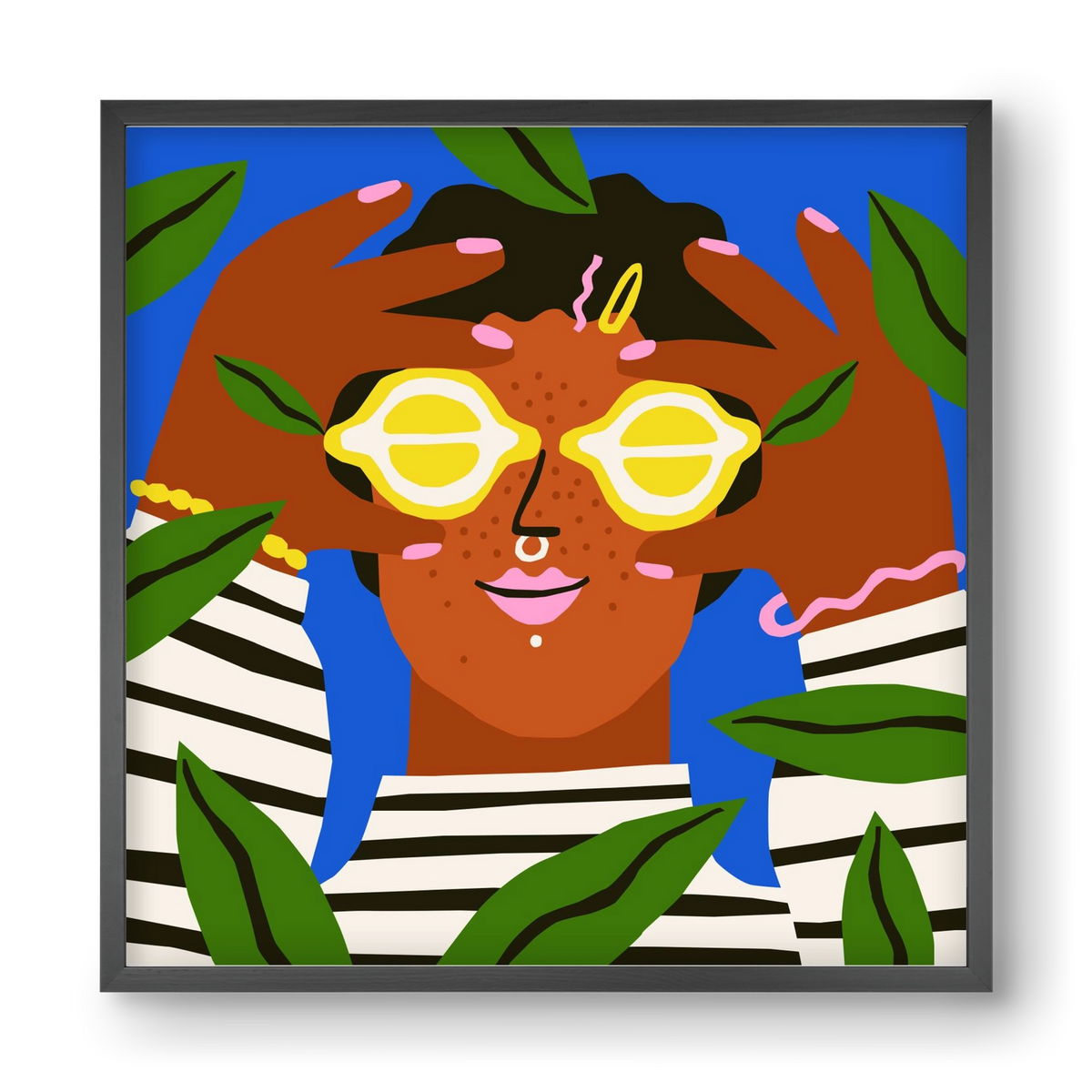 Lemon Eyes, 40x40 cm (40x40 cm), Fekete keret