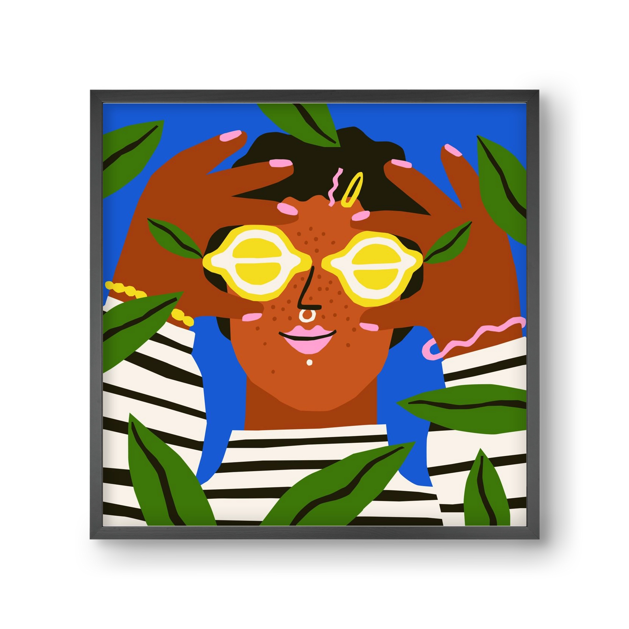 Lemon Eyes, 30x30 cm (30x30 cm), Fekete keret