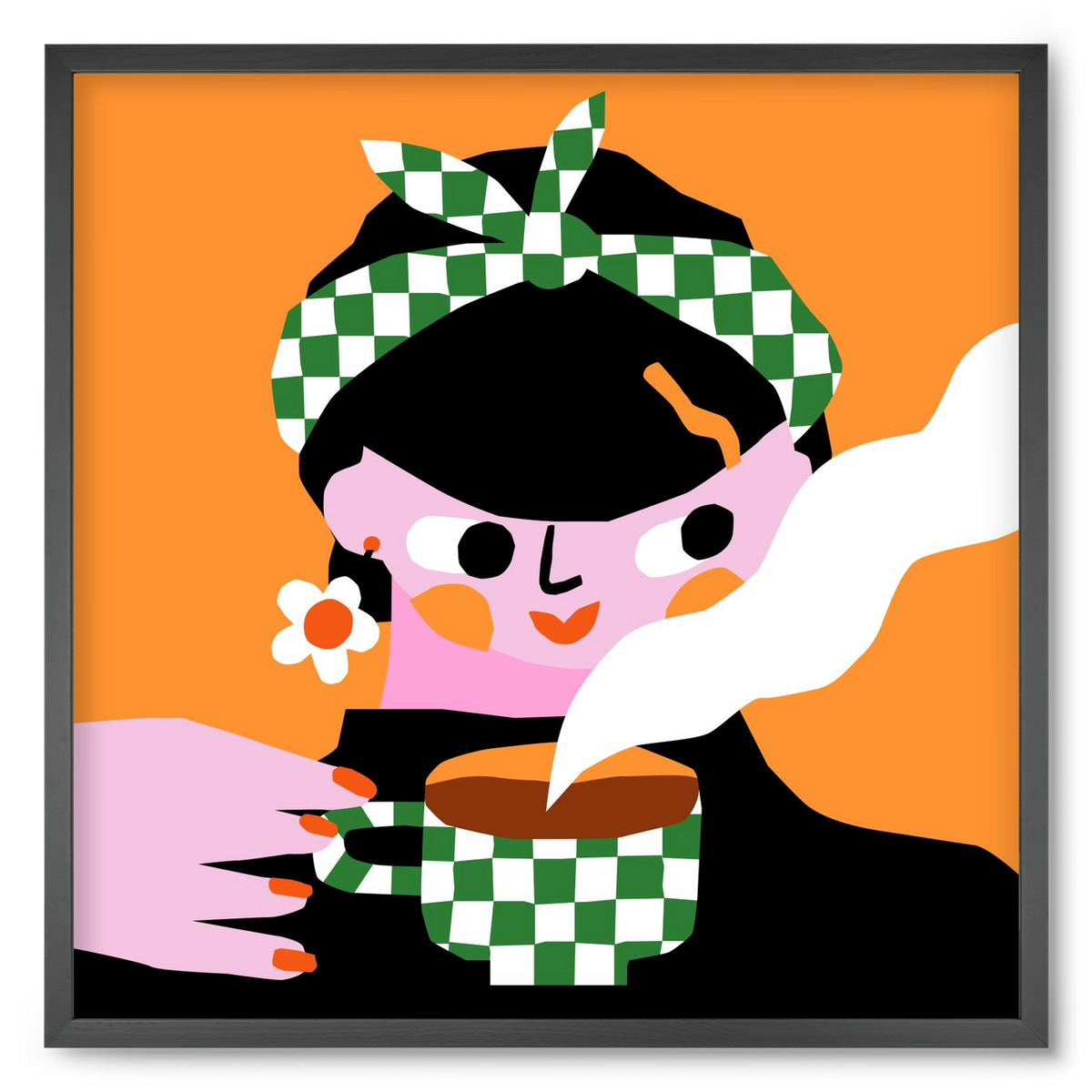 Moring Coffee, 50x50 cm (50x50 cm), Fekete keret